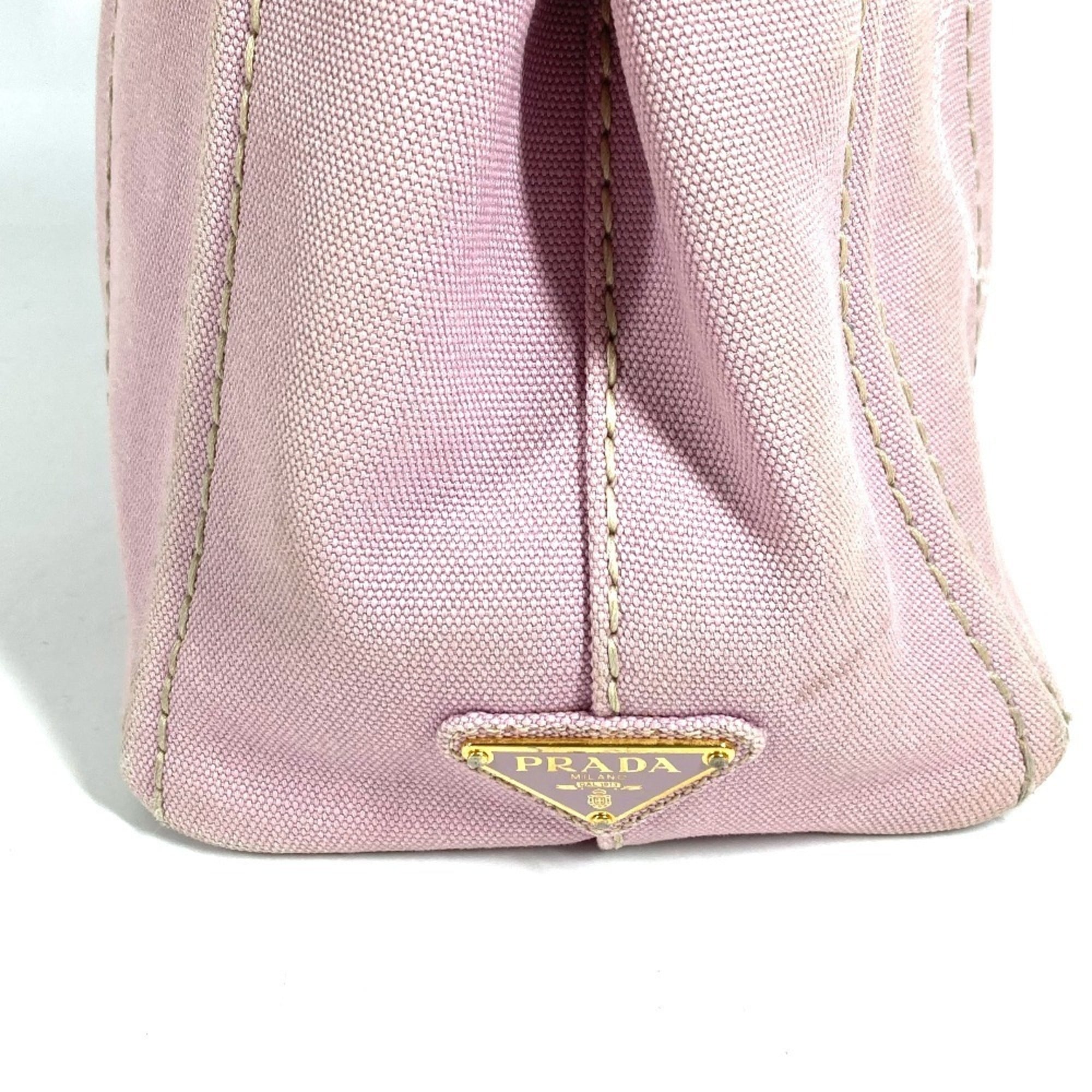 Prada Pink Canvas Handbag Shoulder Bag Tote Bag (Pre-Owned)