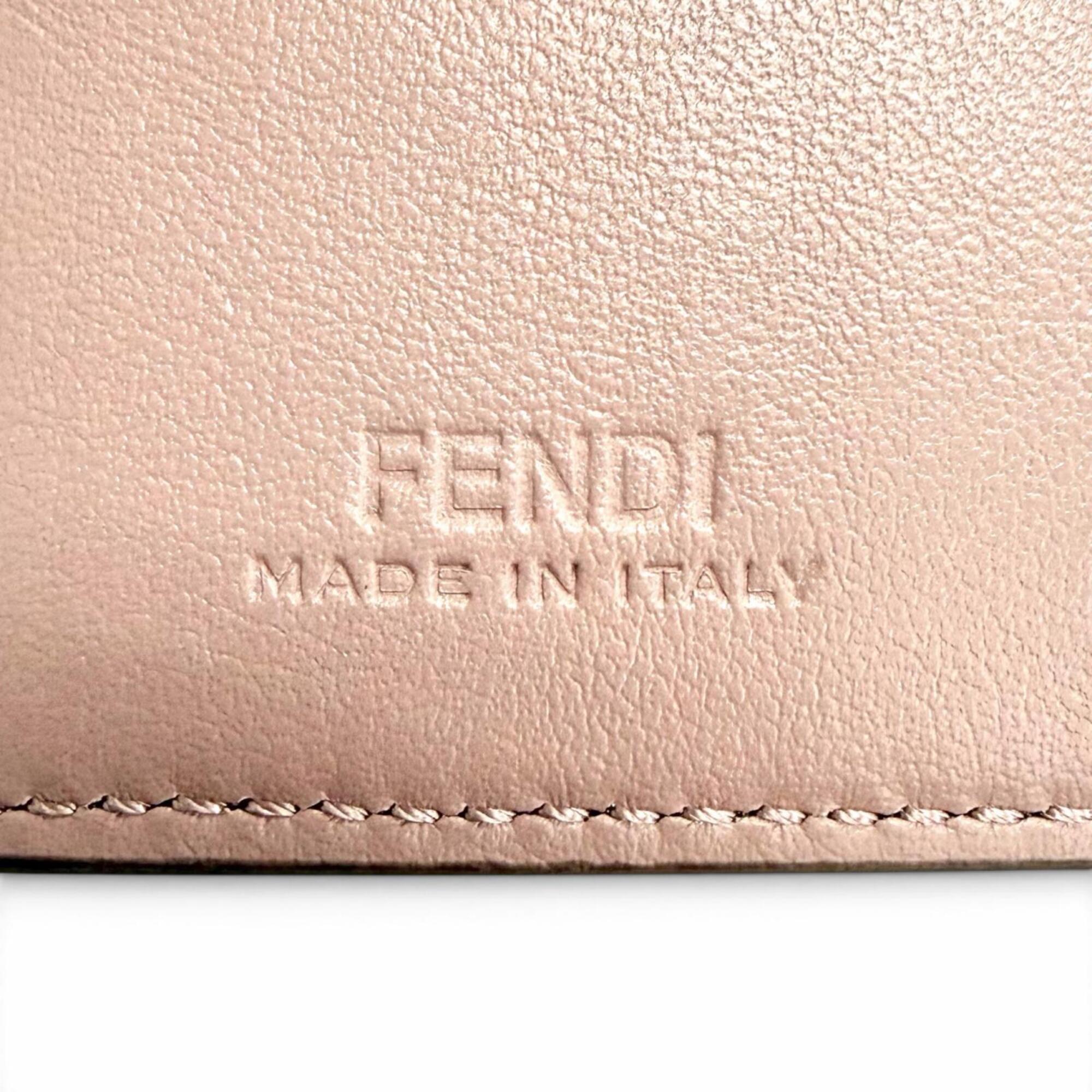 Fendi Purple Leather Wallet (Tri-Fold) (Pre-Owned)