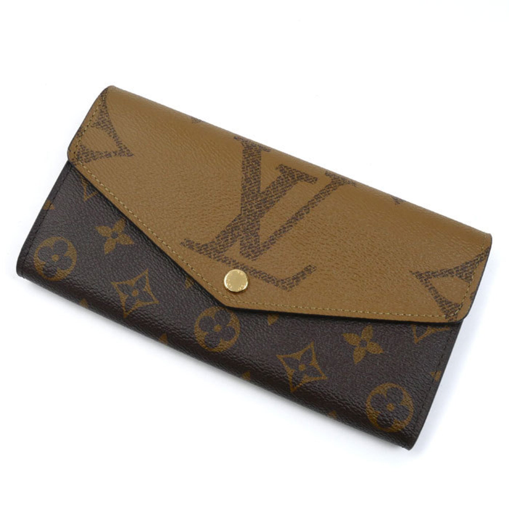 Louis Vuitton Brown Monogram Long Wallet (Bi-Fold) (Pre-Owned)