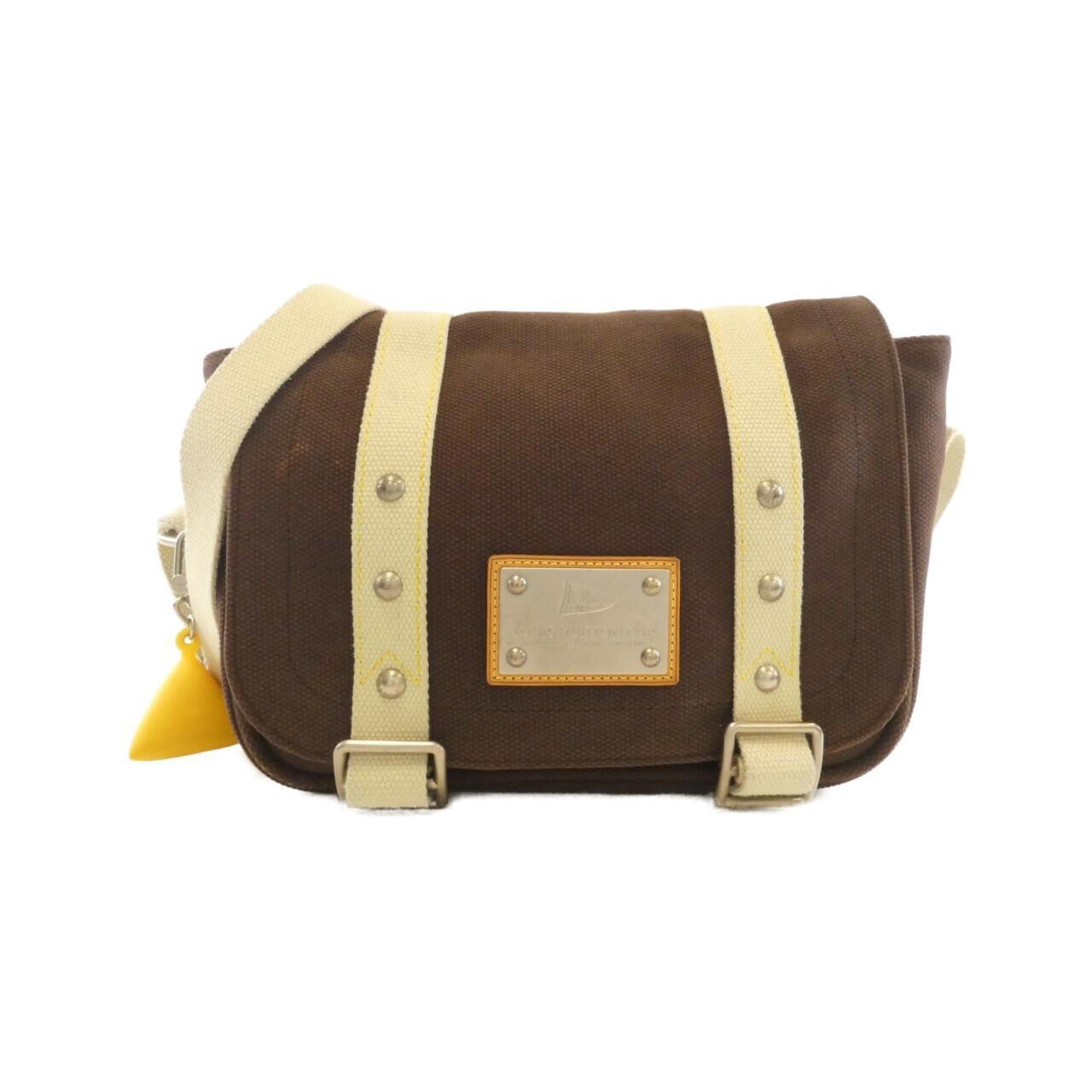 Louis Vuitton Moka Canvas Shoulder Bag (Pre-Owned)