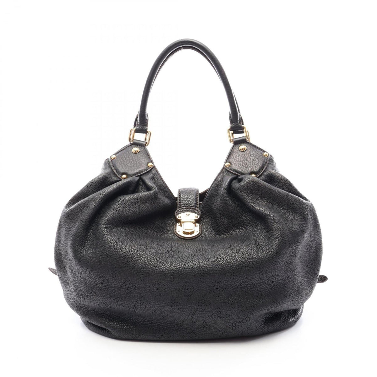 Louis Vuitton Black Noir Leather Handbag Shoulder Bag (Pre-Owned)