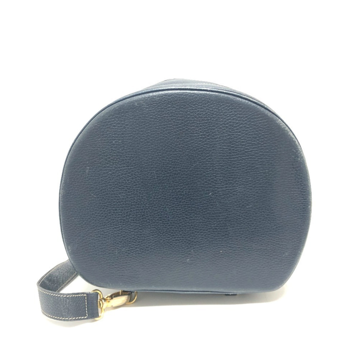 Hermes Navy Leather Shoulder Bag (Pre-Owned)