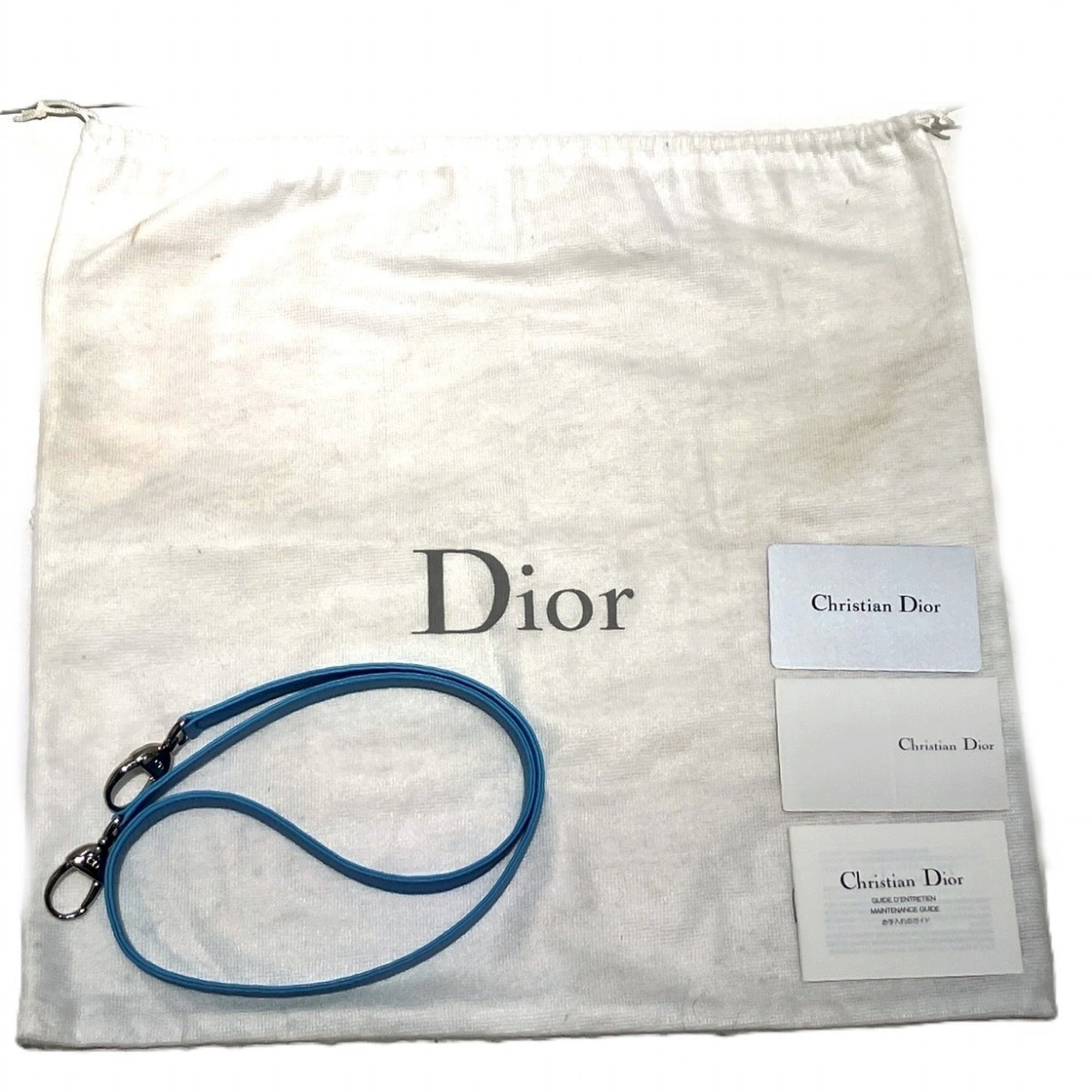 Christian Dior Sky Blue Leather Handbag (Pre-Owned)