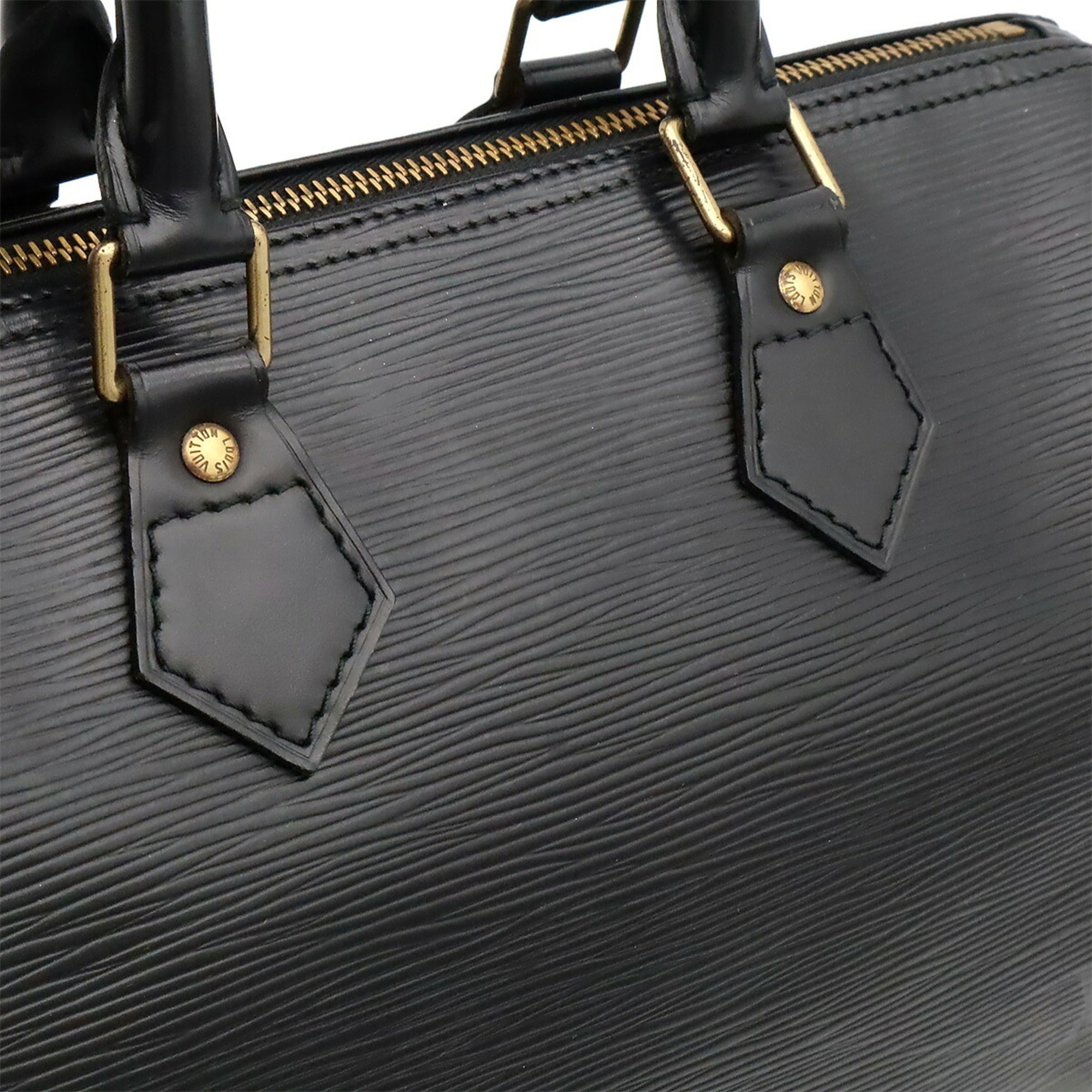 Louis Vuitton Epi Black Noir Epi Leather Boston Bag Handbag (Pre-Owned)