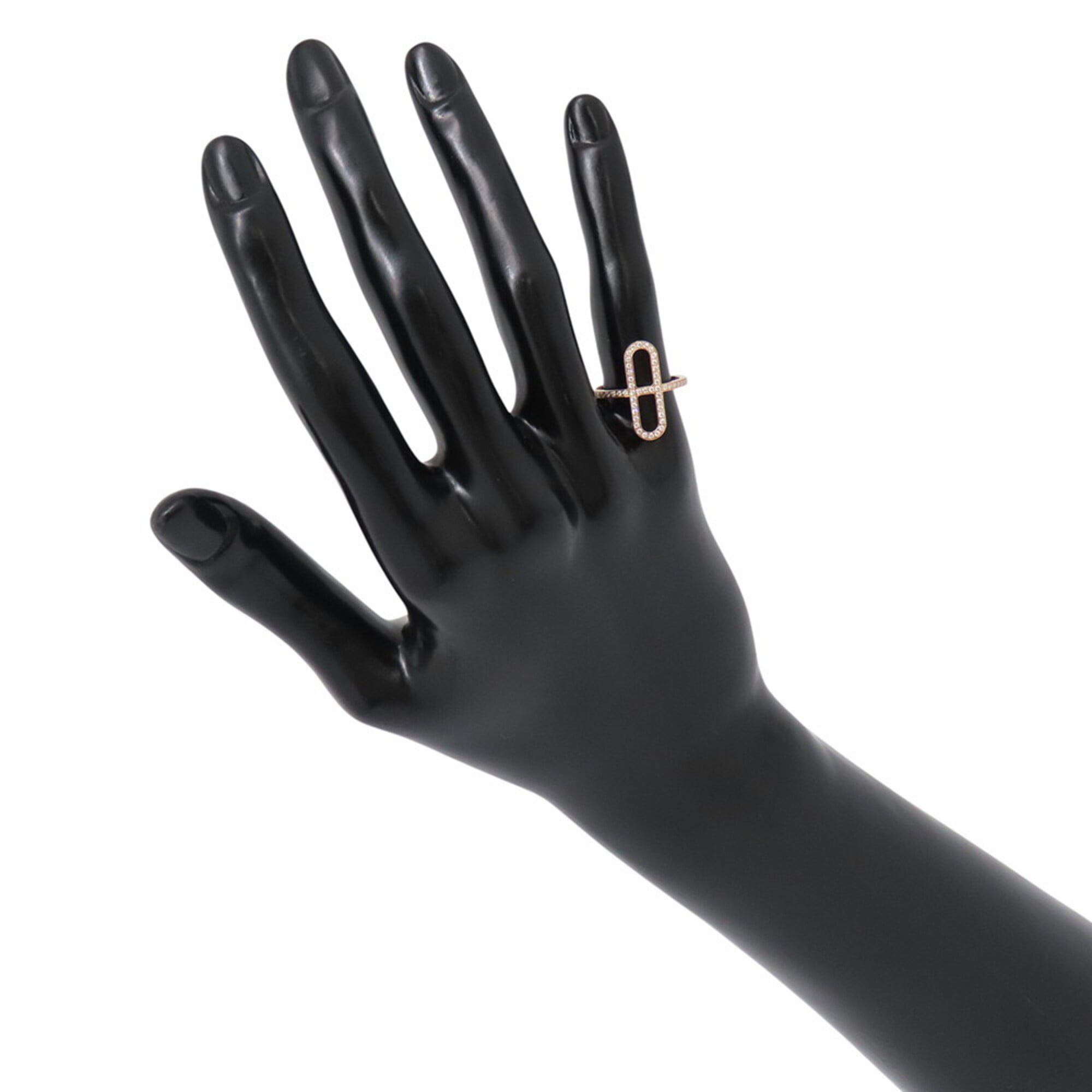 Hermes Chaine D'ancre Pink Gold (18K) Band Ring (Pre-Owned)