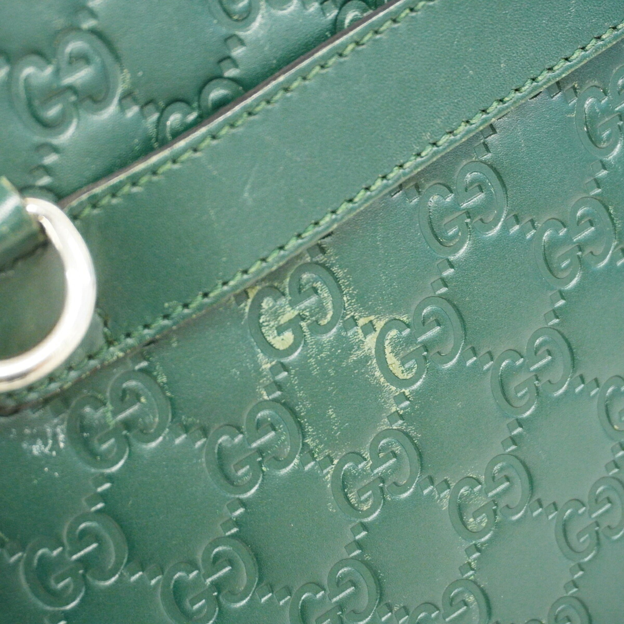 Gucci Green Leather Shoulder Bag (Pre-Owned)