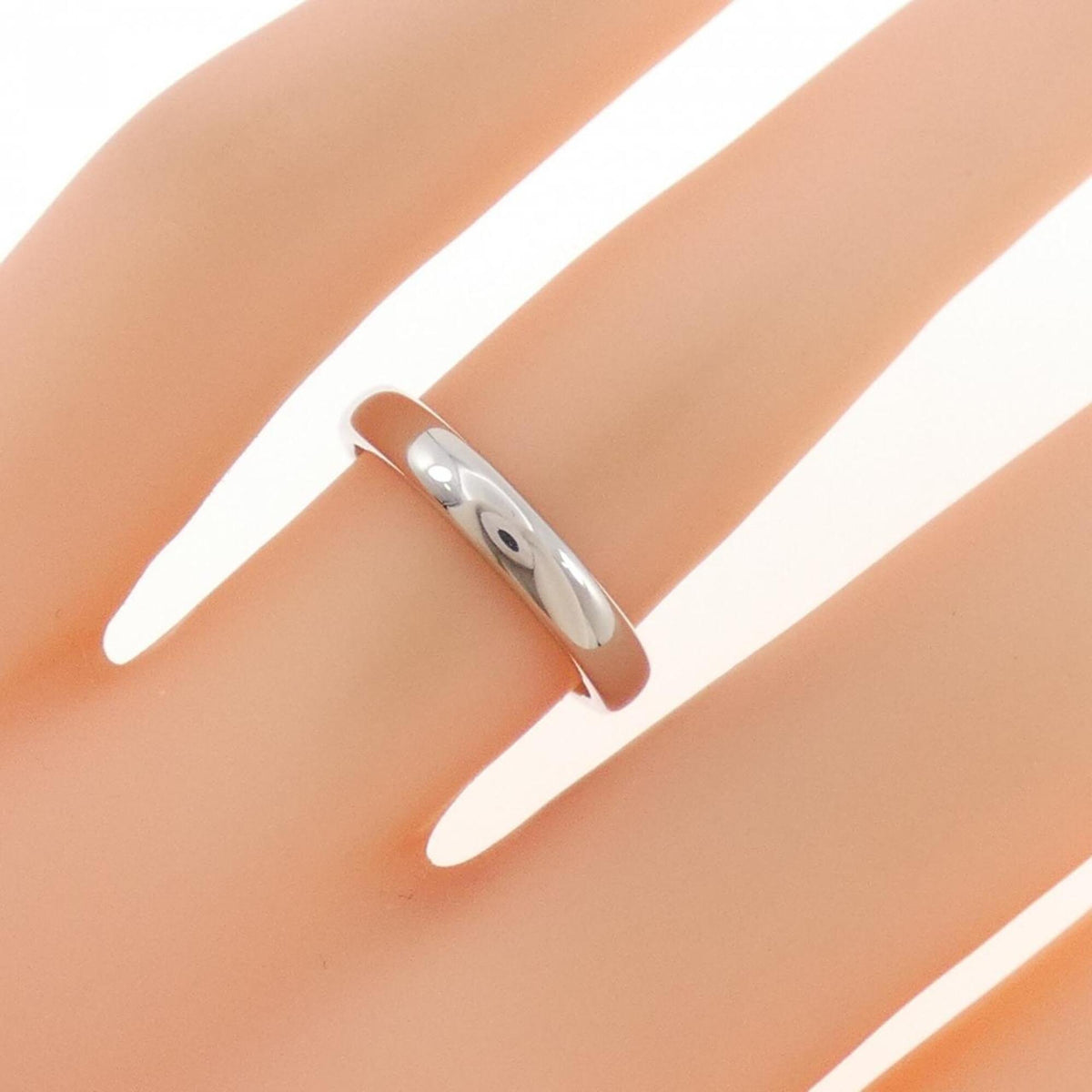 Tiffany Platinum Platinum 950 Band Ring (Pre-Owned)
