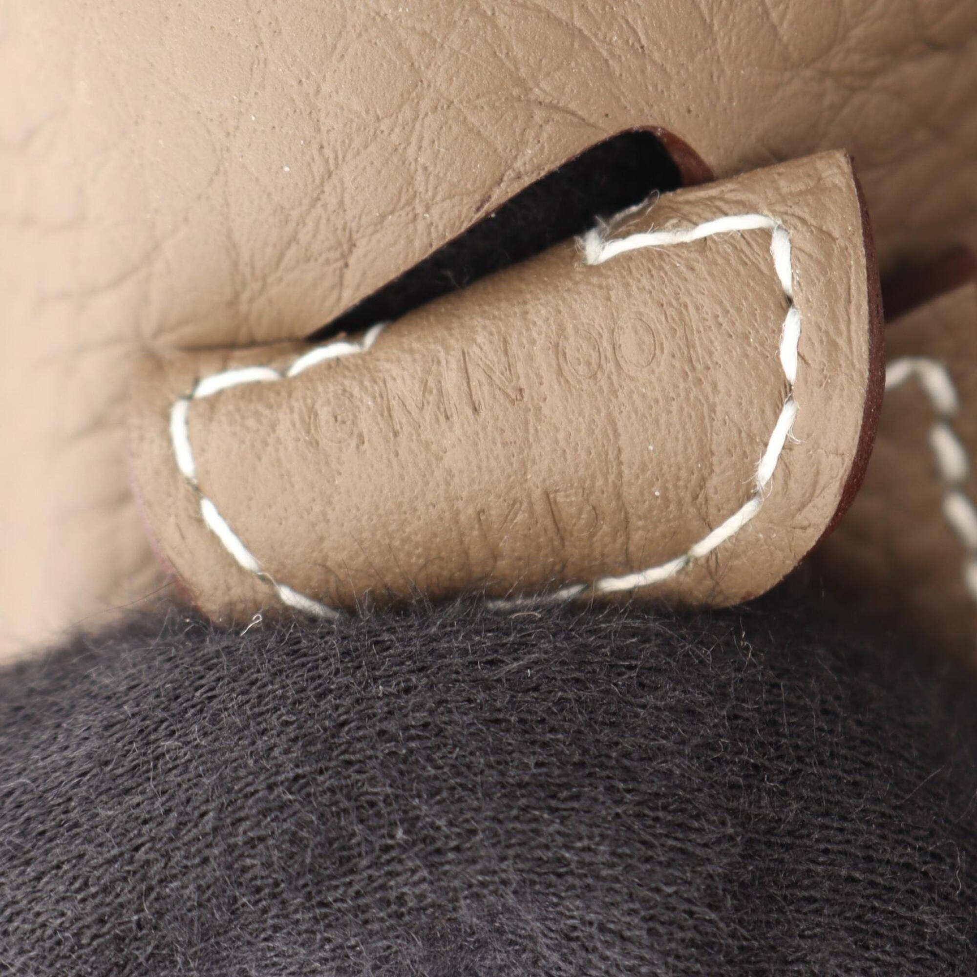 Hermes Beige Etoupe Gray Taurillon Clemence Leather Handbag Shoulder Bag (Pre-Owned)