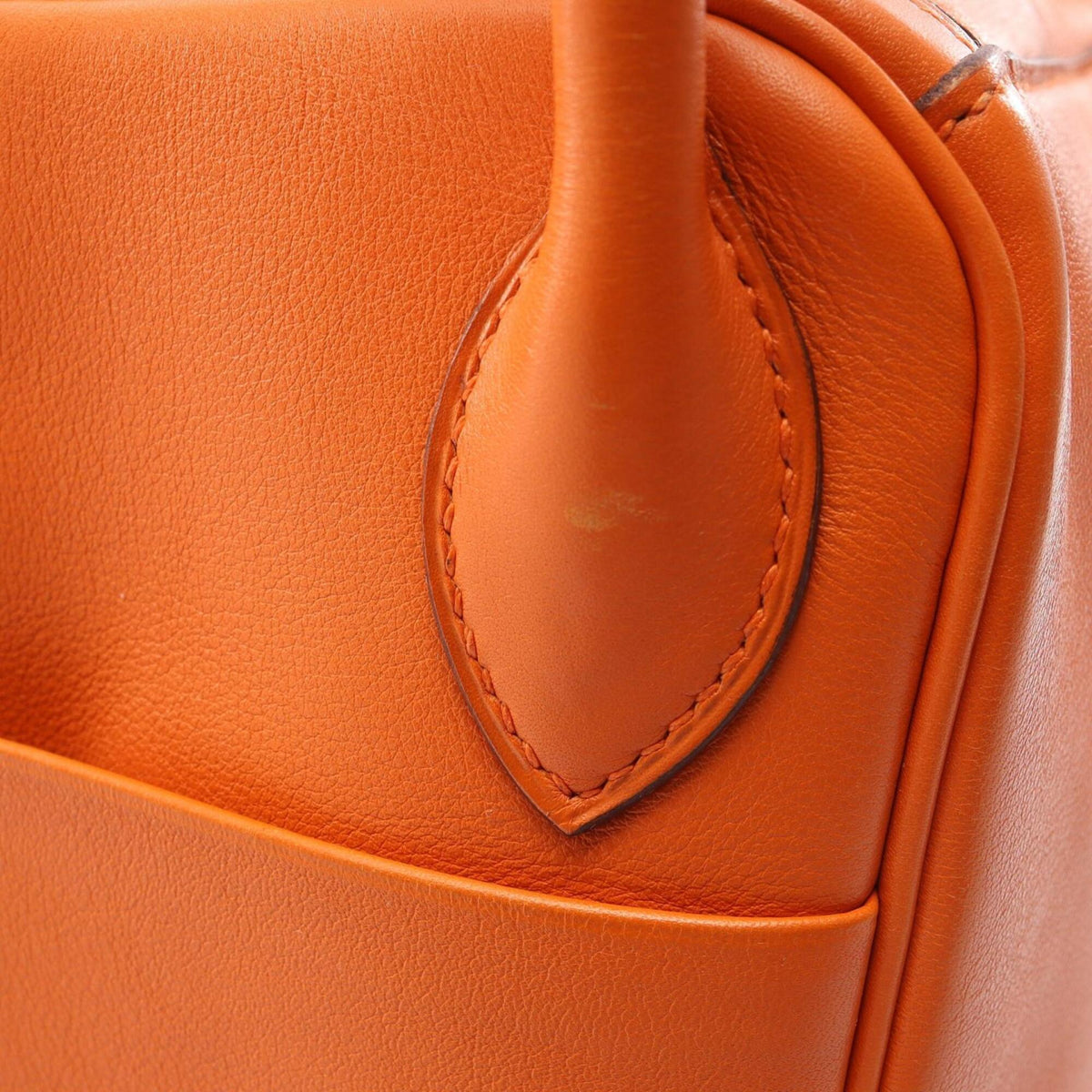 Hermes Orange Swift Leather Handbag Shoulder Bag (Pre-Owned)