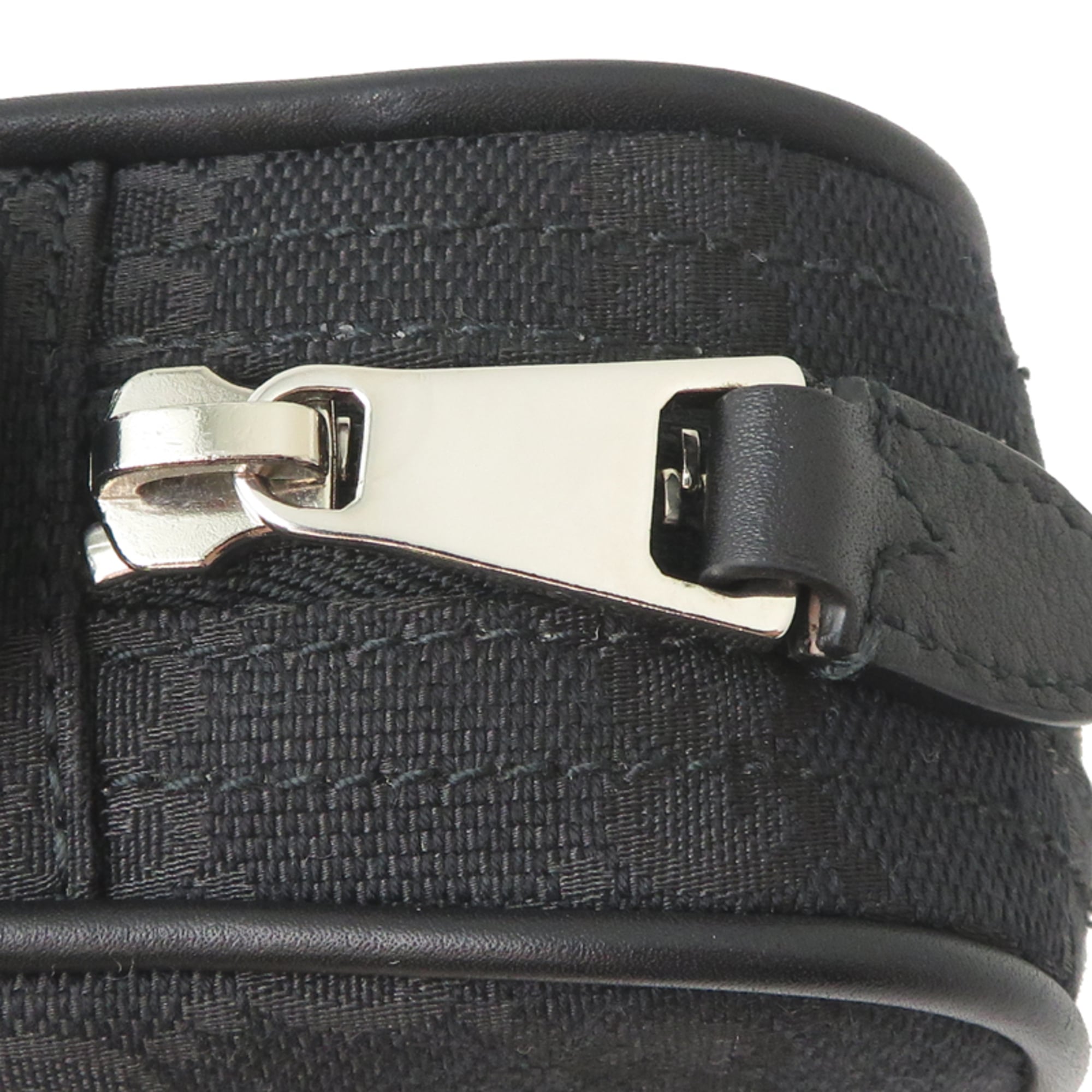 Gucci Black Canvas Leather Clutch Bag (Pre-Owned)