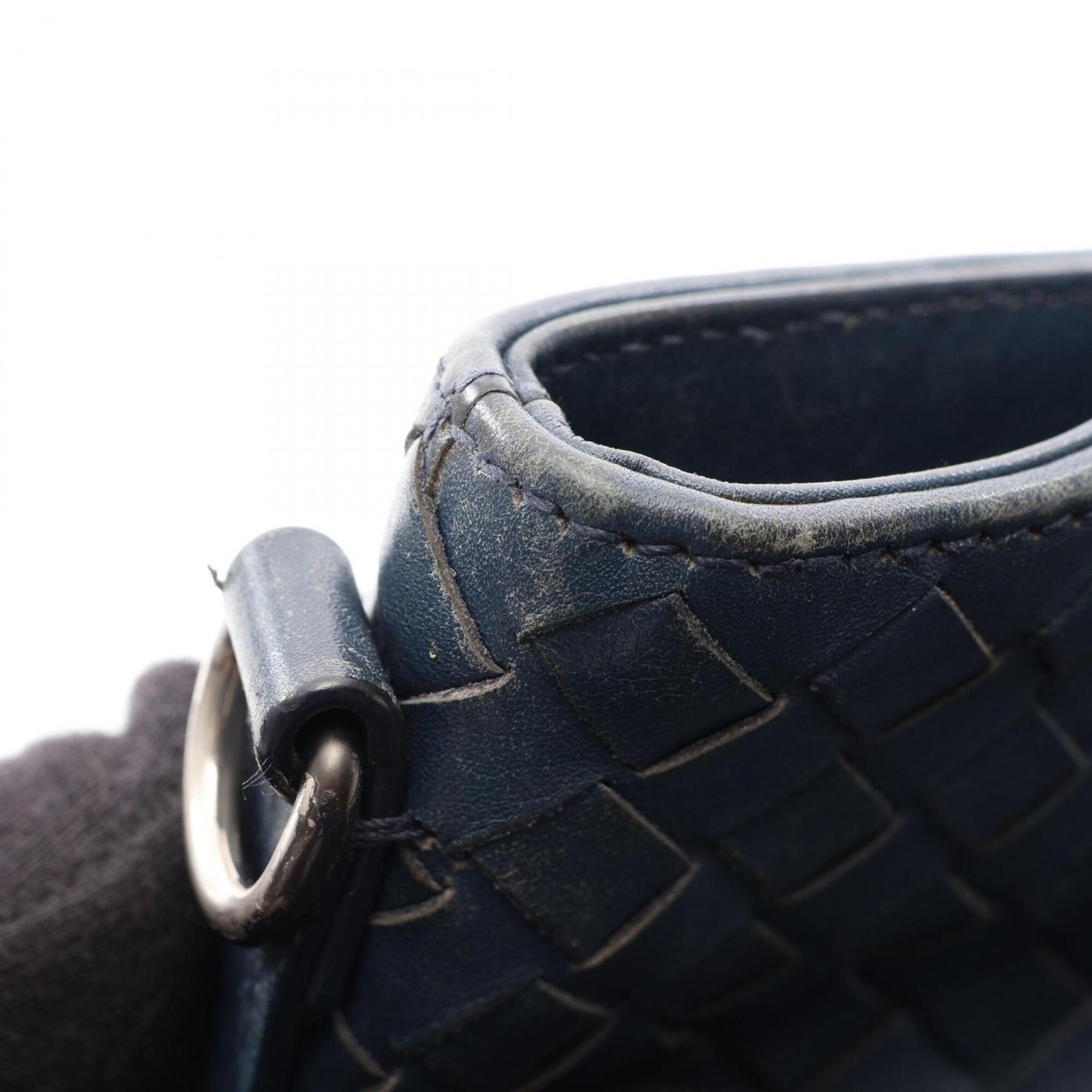 Bottega Veneta Intrecciato Navy Intrecciato Handbag Shoulder Bag (Pre-Owned)