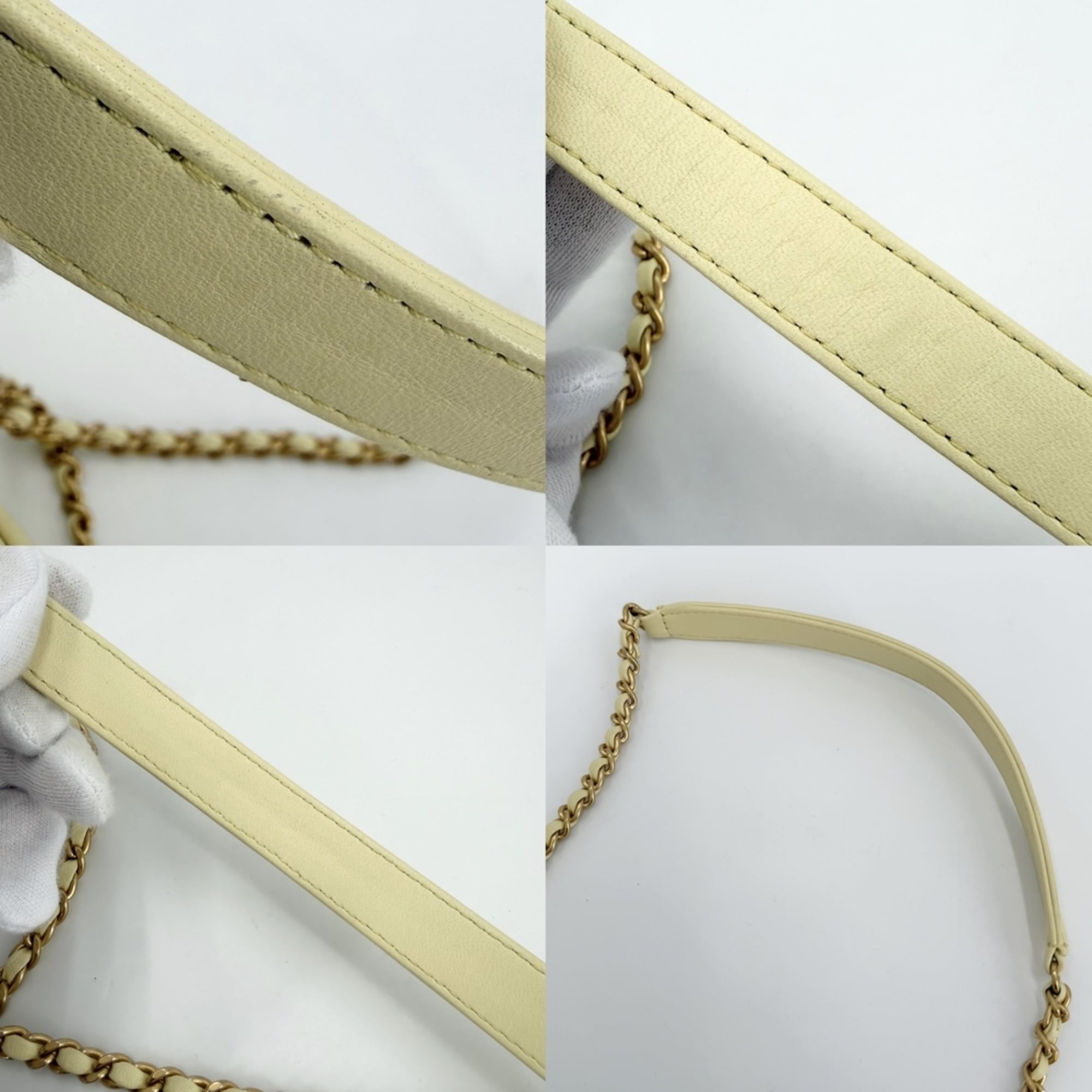 Chanel Matelasse Yellow Leather Handbag Shoulder Bag (Pre-Owned)