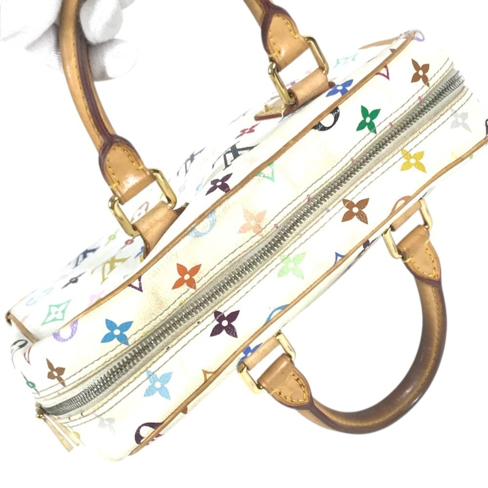 Louis Vuitton White Monogram Multicolore Boston Bag Handbag (Pre-Owned)