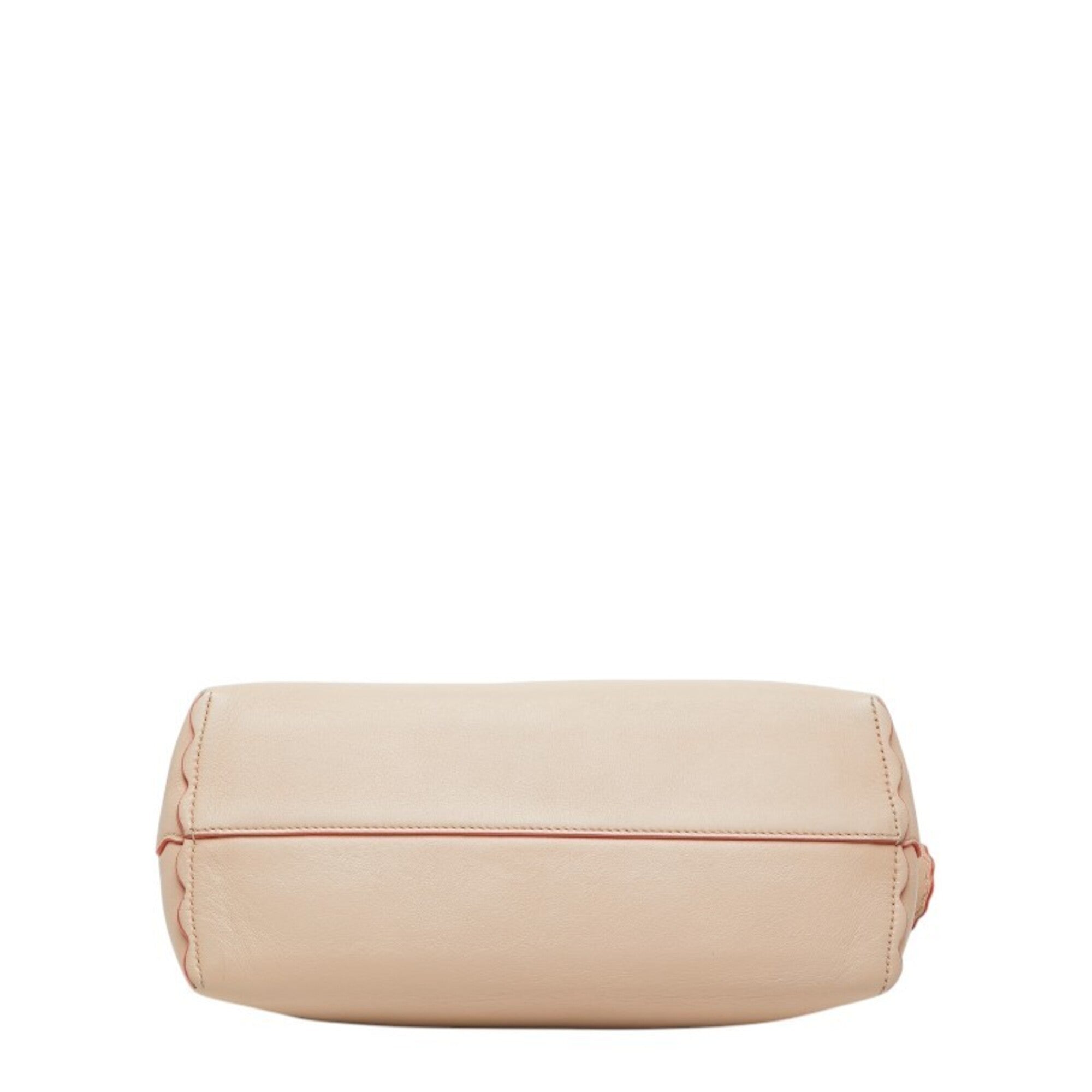 Fendi By The Way Beige Leather Handbag Shoulder Bag (Pre-Owned)
