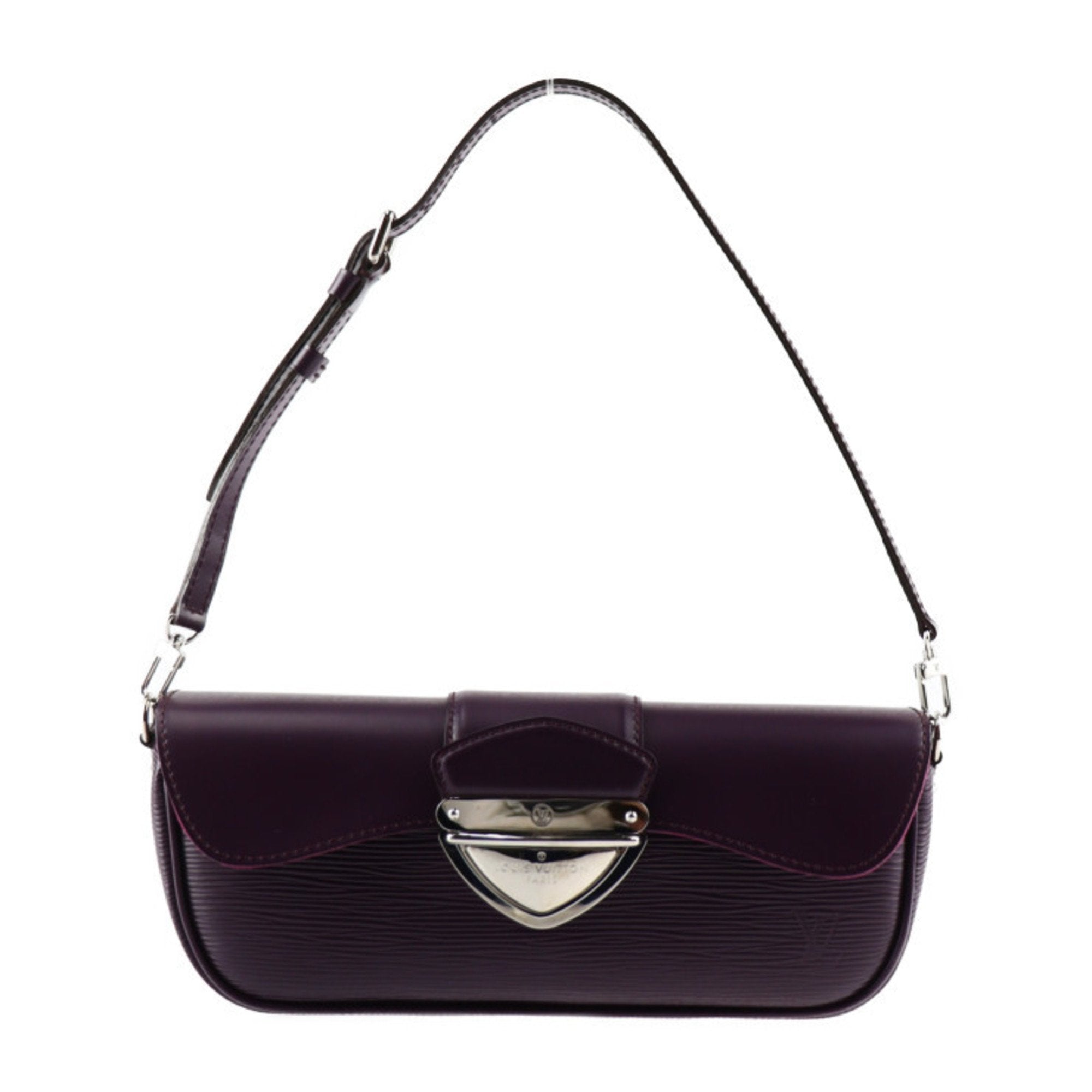 Louis Vuitton Cassis Leather Clutch Bag Handbag Pochette Shoulder Bag (Pre-Owned)