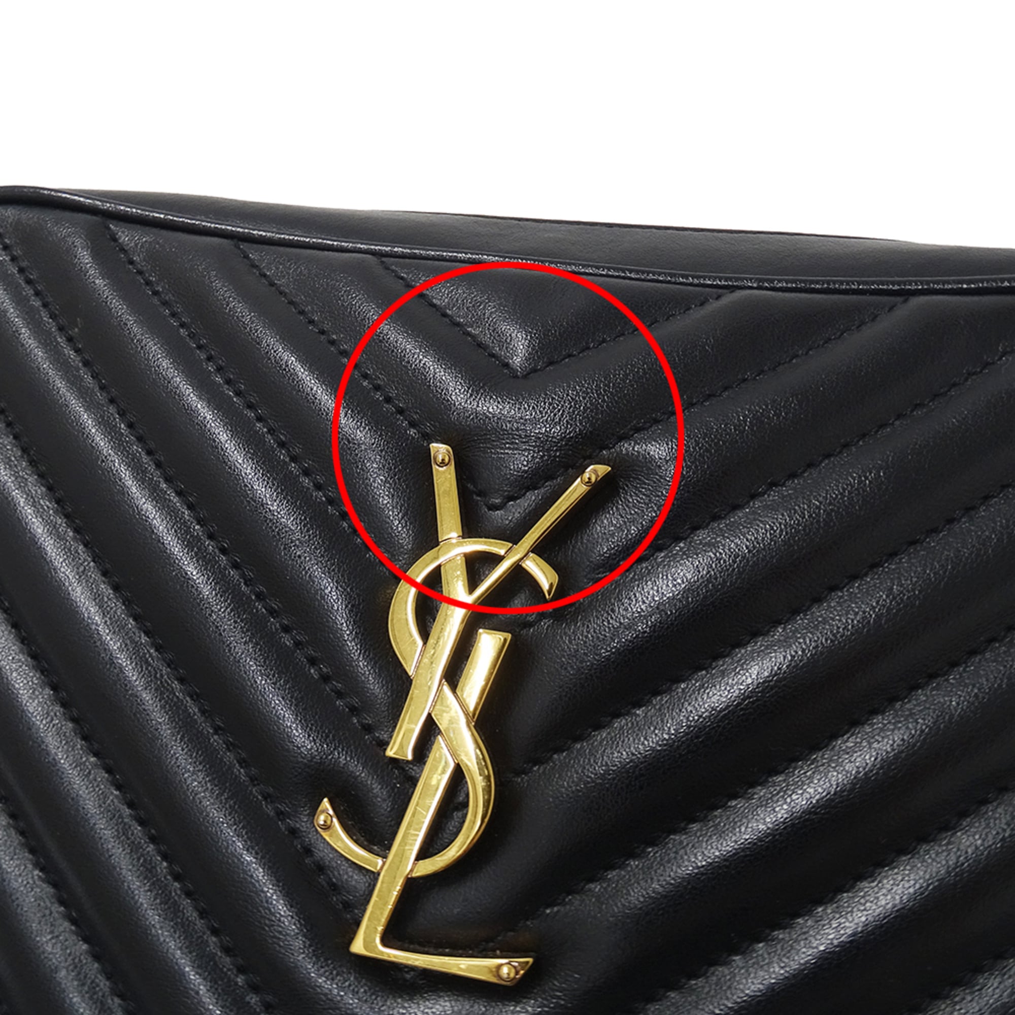 Saint Laurent Black Leather Handbag Shoulder Bag (Pre-Owned)