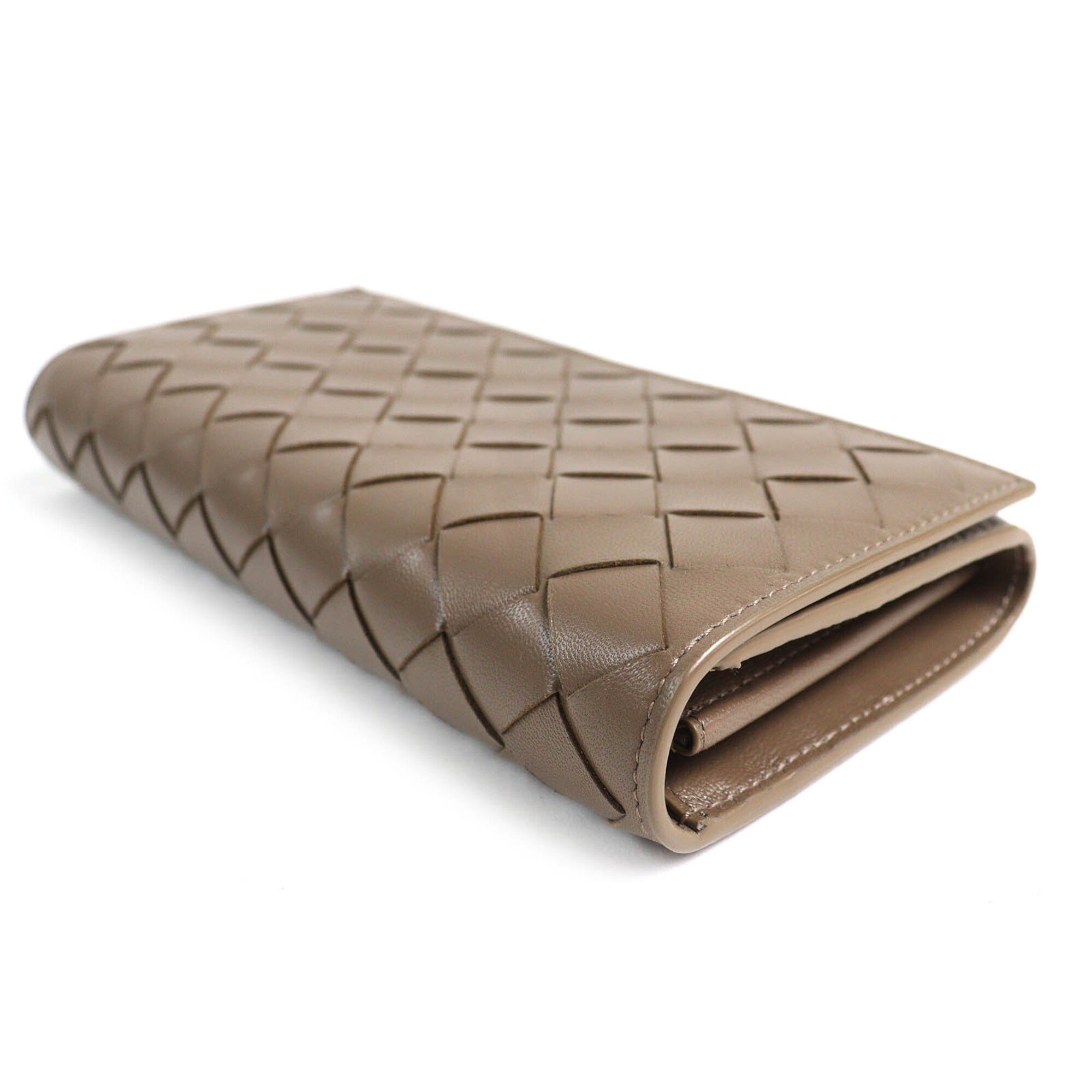 Bottega Veneta Brown Leather Long Wallet (Bi-Fold) (Pre-Owned)
