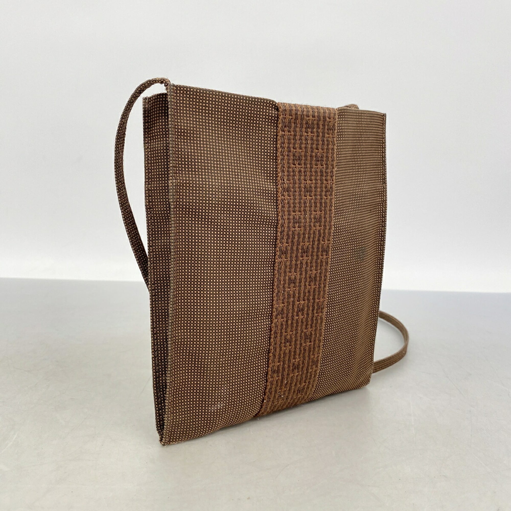 Hermes Brown Nylon Shoulder Bag (Pre-Owned)