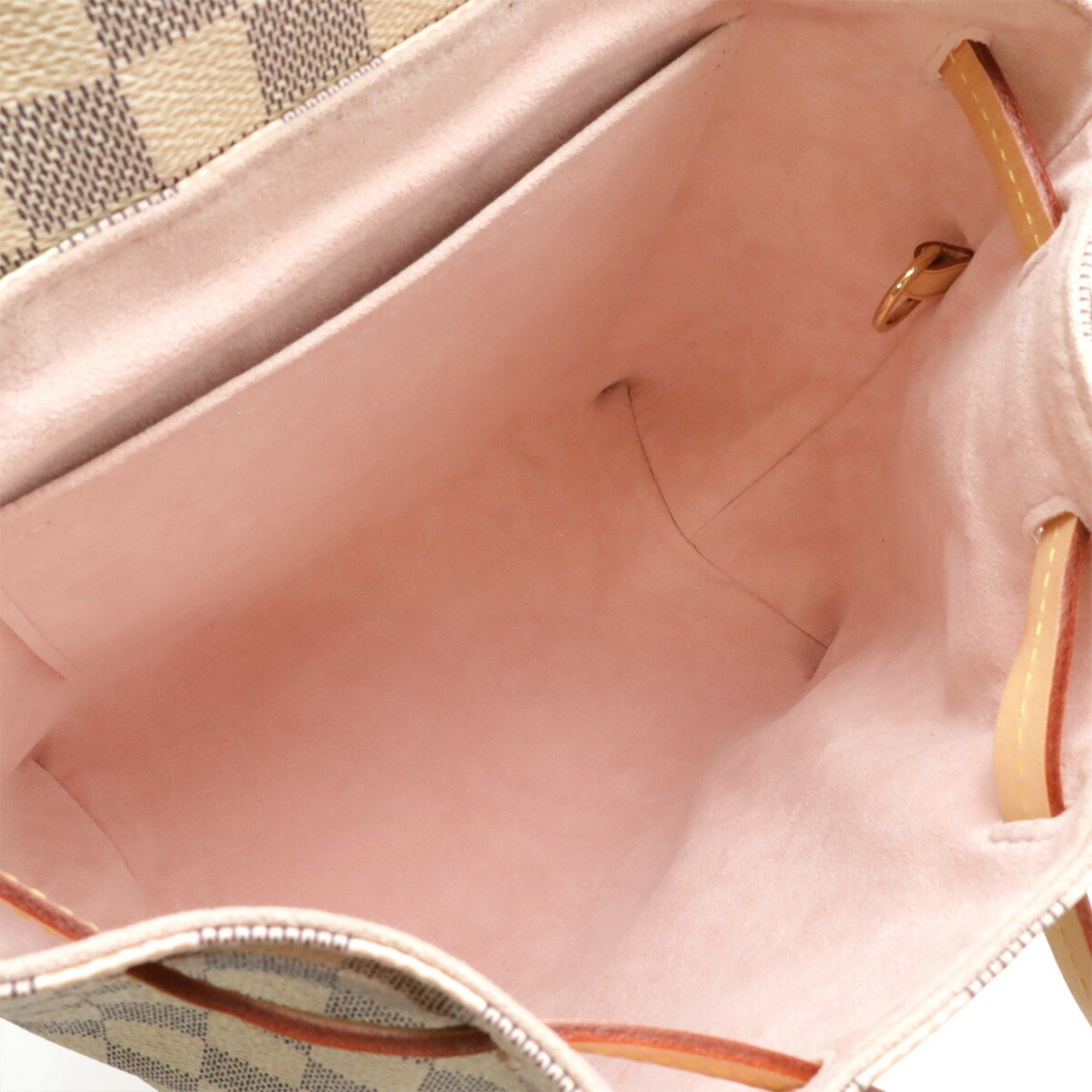 Louis Vuitton Ivory Damier Azur Canvas Pvc Coated Canvas Backpack Shoulder Bag (Pre-Owned)
