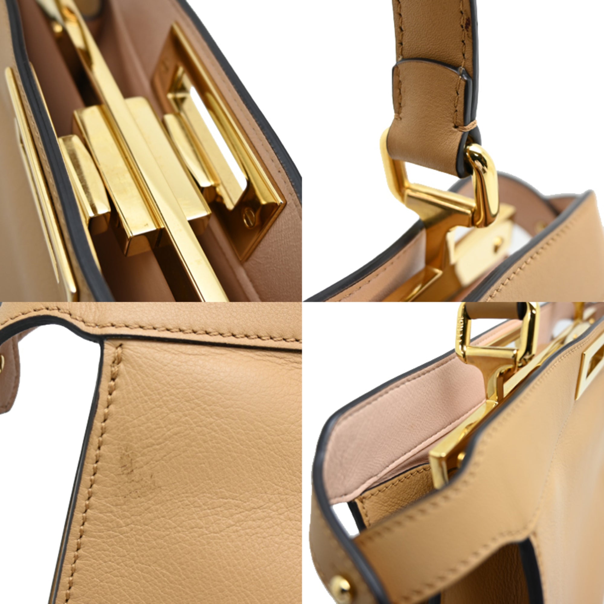 Fendi Beige Leather Handbag (Pre-Owned)