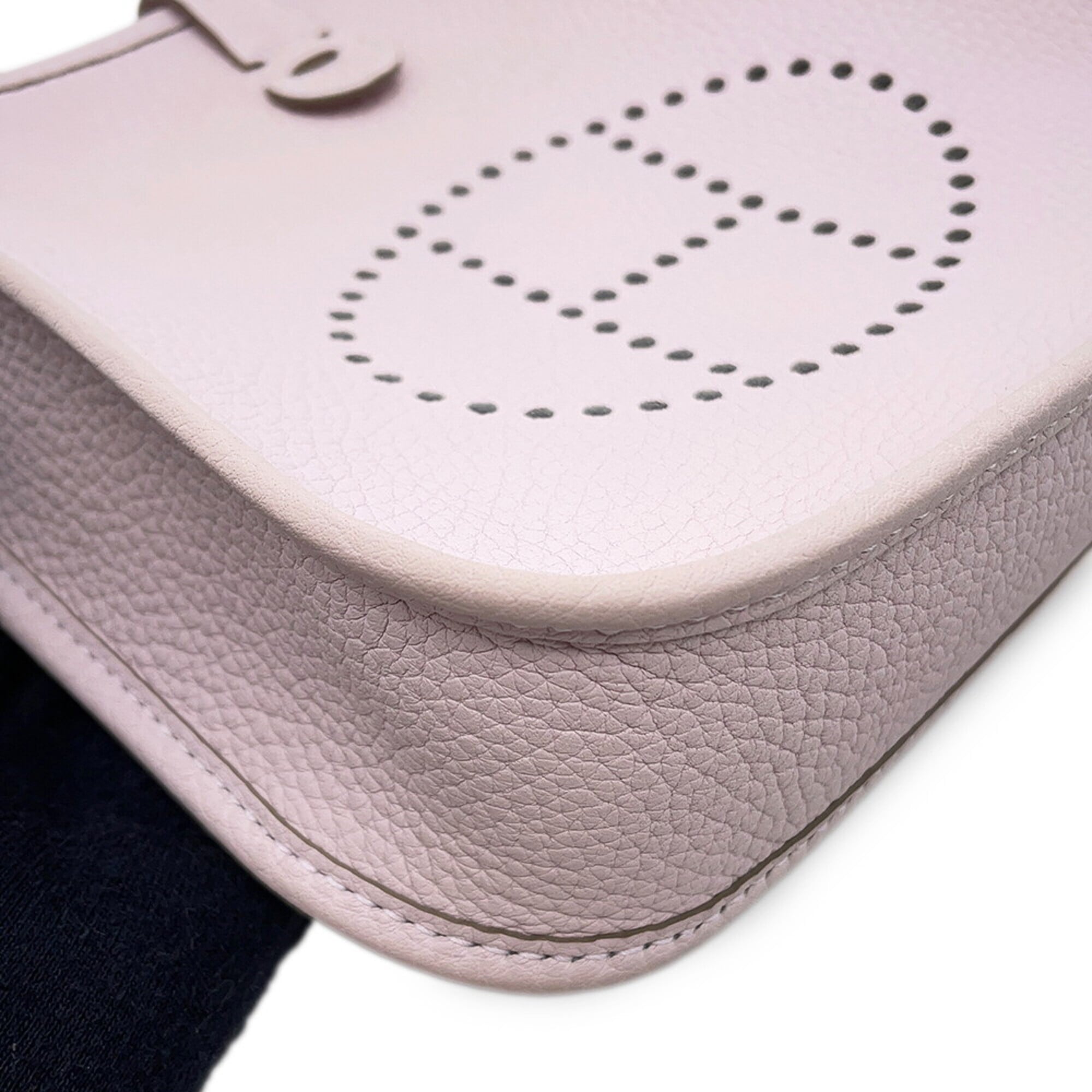 Hermes Evelyne Silver Taurillon Clemence Leather Handbag Shoulder Bag (Pre-Owned)