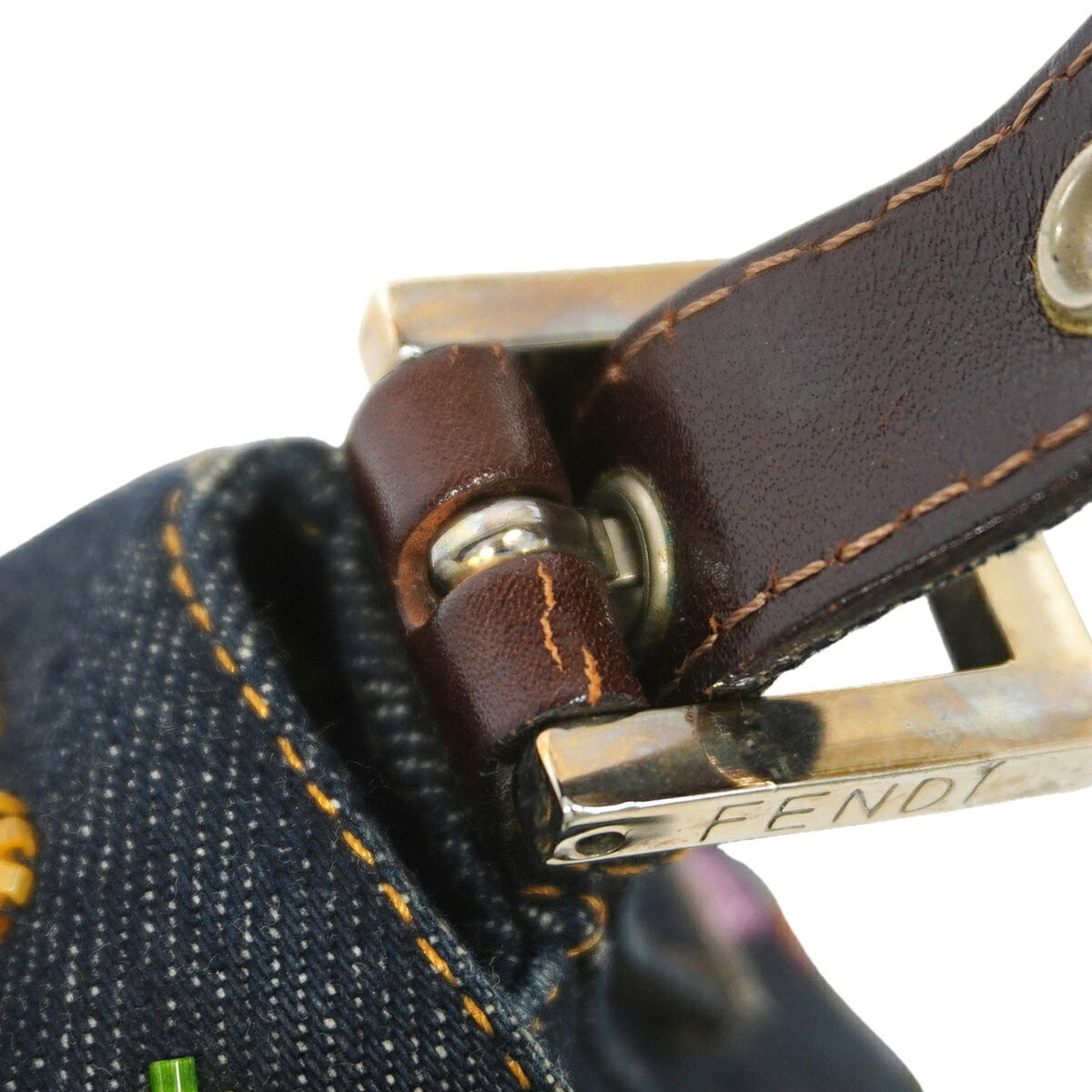 Fendi Multi-Color Navy Denim Handbag (Pre-Owned)