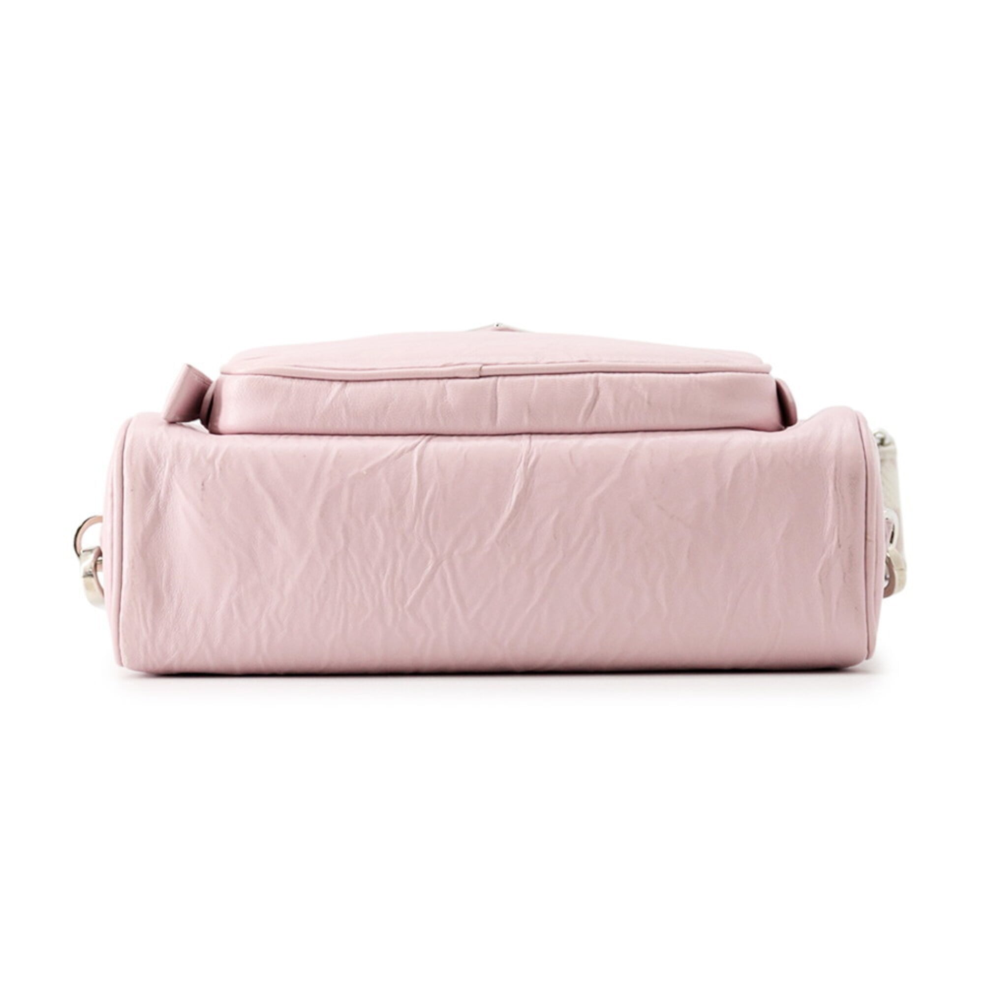 Prada Pink Leather Handbag Shoulder Bag (Pre-Owned)