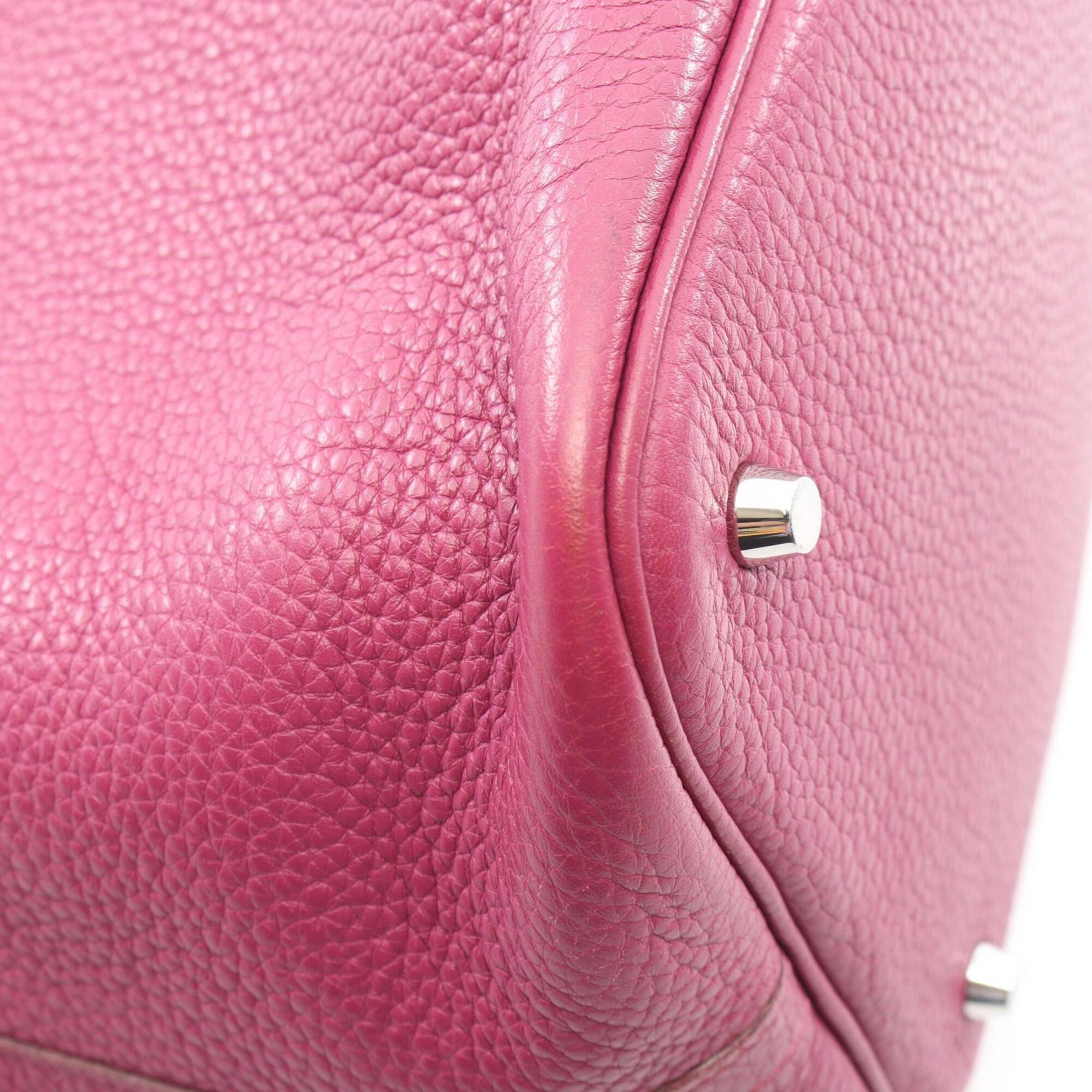 Hermes Purple Tosca Taurillon Clemence Leather Leather Handbag (Pre-Owned)