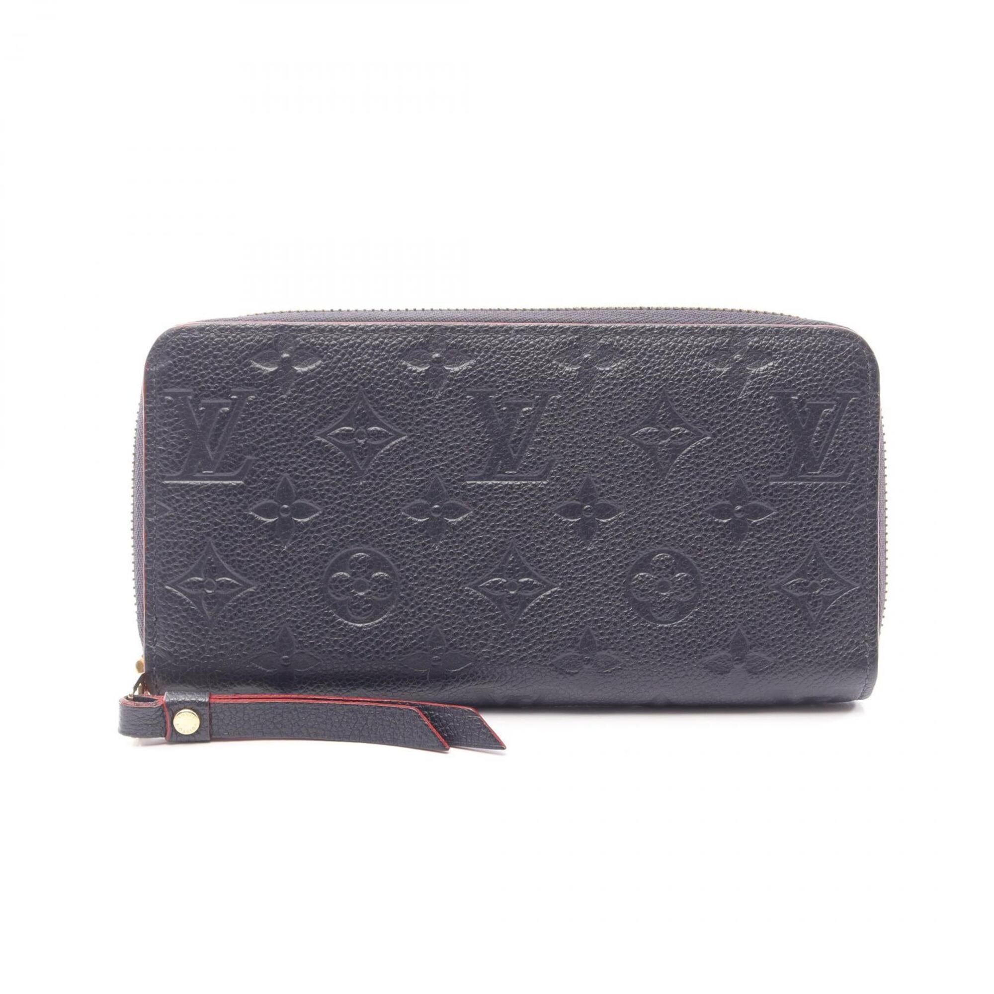 Louis Vuitton Marine Rouge Navy Red Color Monogram Empreinte Leather Long Wallet (Bi-Fold) (Pre-Owned)