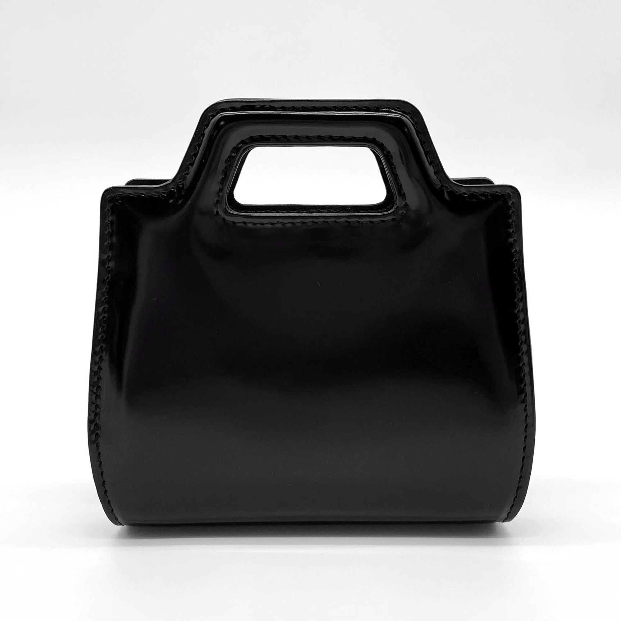 Salvatore Ferragamo Black Metal Leather Shoulder Bag (Pre-Owned)