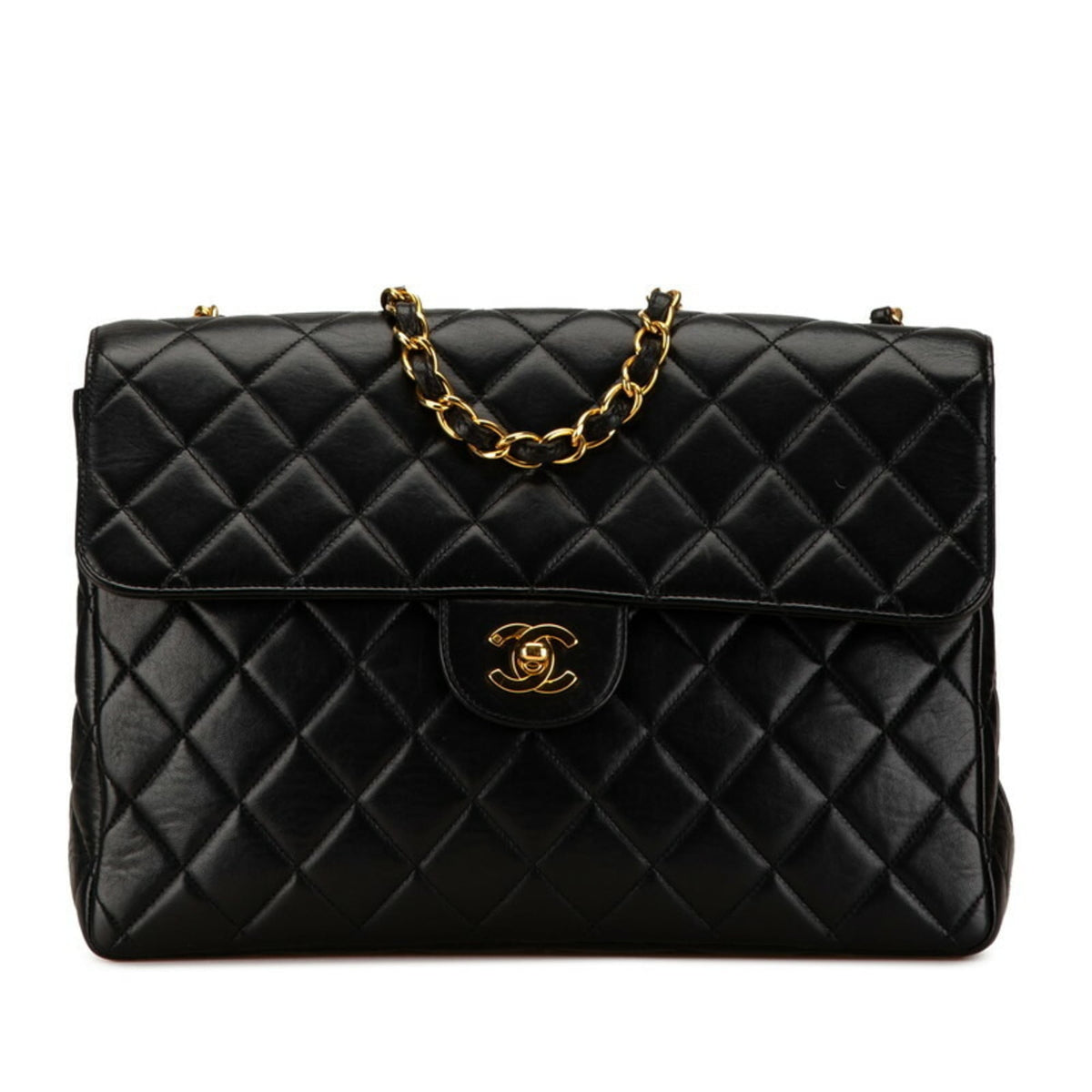 Chanel Black Leather Shoulder Bag (Pre-Owned)