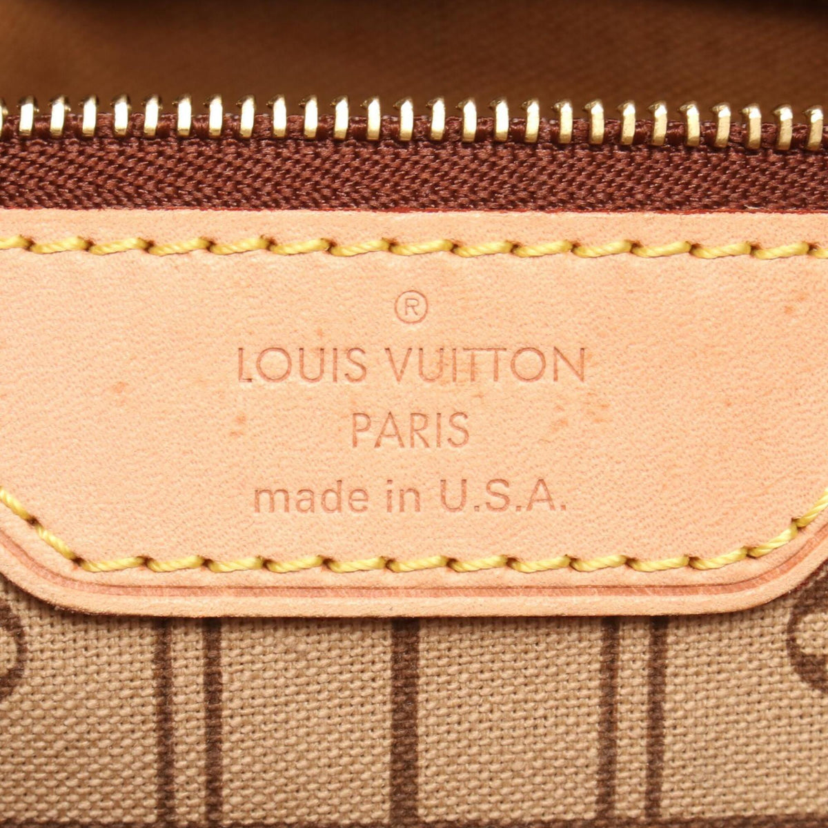 Louis Vuitton Brown Coated Canvas Monogram Leather Handbag Tote Bag (Pre-Owned)