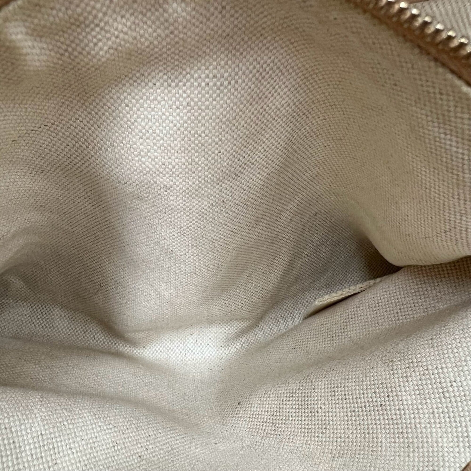 Gucci Beige Brown Canvas Leather Tote Bag (Pre-Owned)