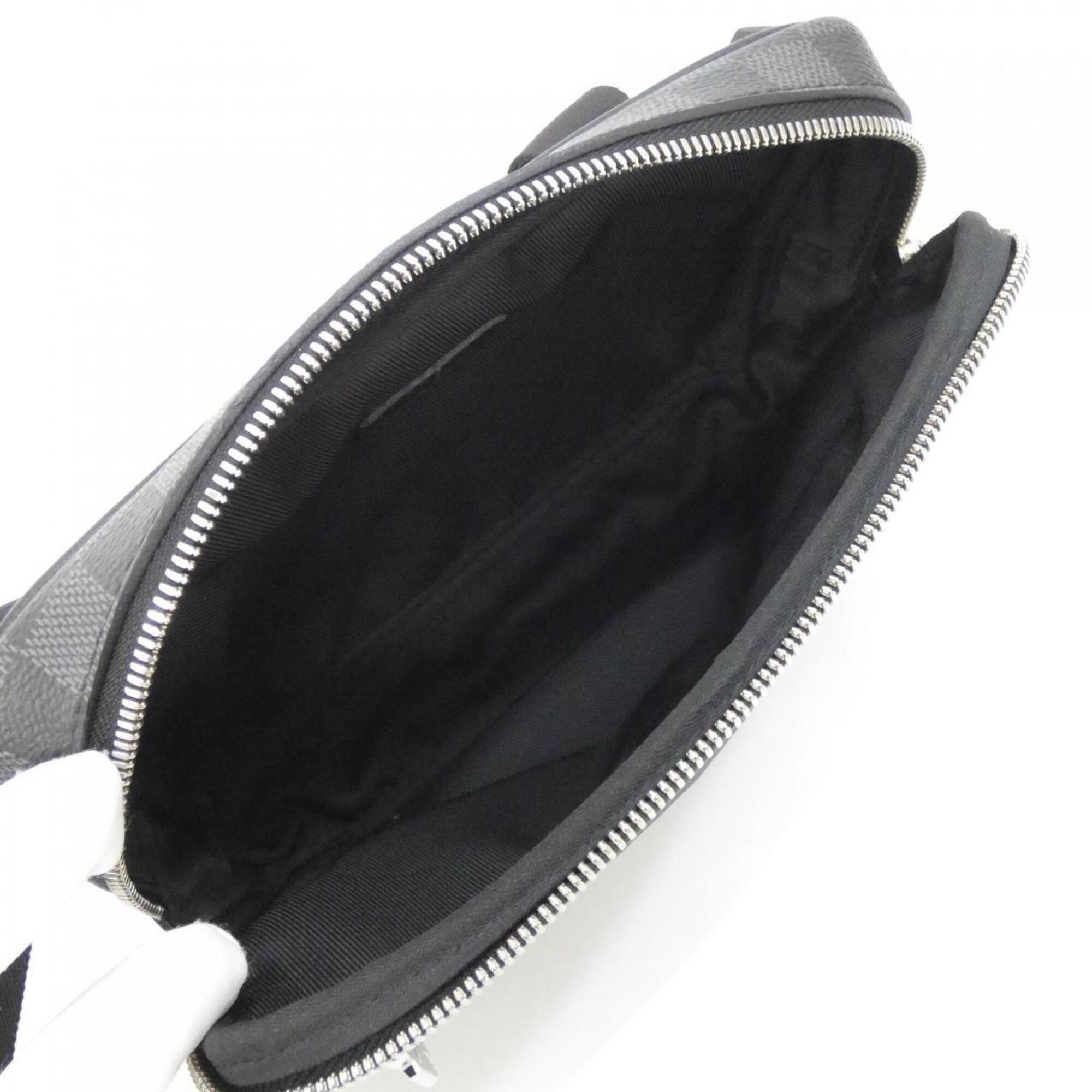 Louis Vuitton Graphite Coated Canvas Pouch Shoulder Bag (Pre-Owned)