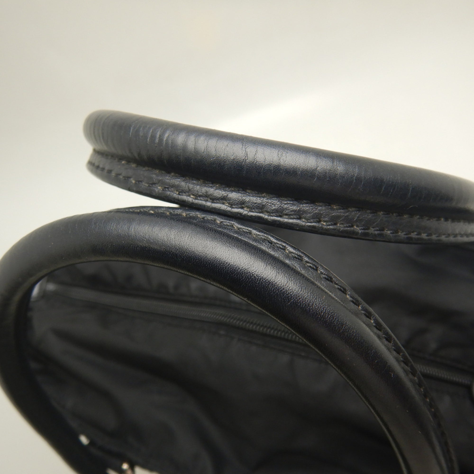 Chanel Black Nylon Leather Tote Bag (Pre-Owned)