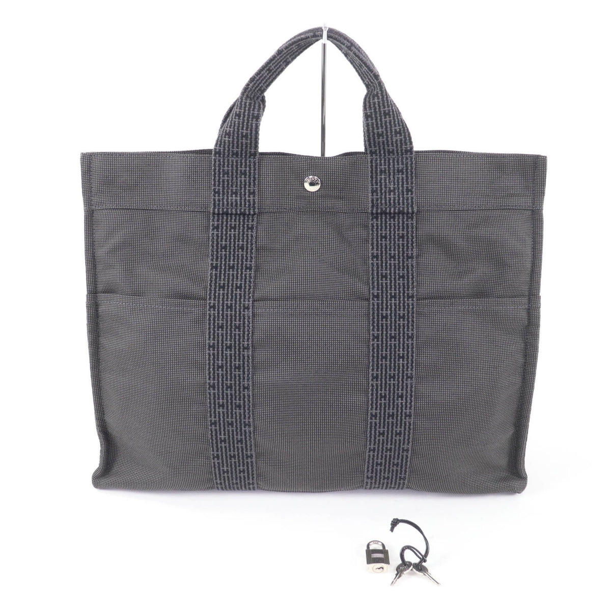 Hermes Her Line Gray Polyester Polyamide Tote Bag (Pre-Owned)