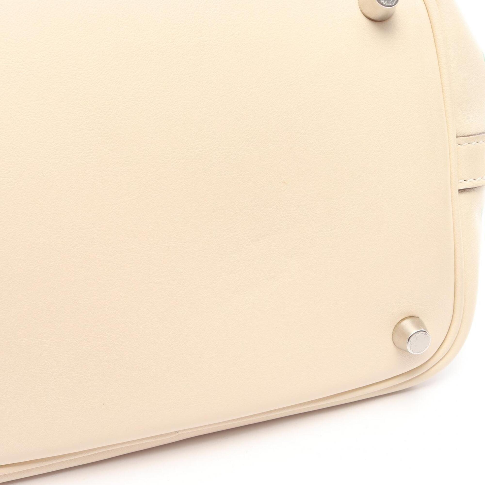 Hermes Blue Green Ivory Vert Swift Leather Handbag (Pre-Owned)