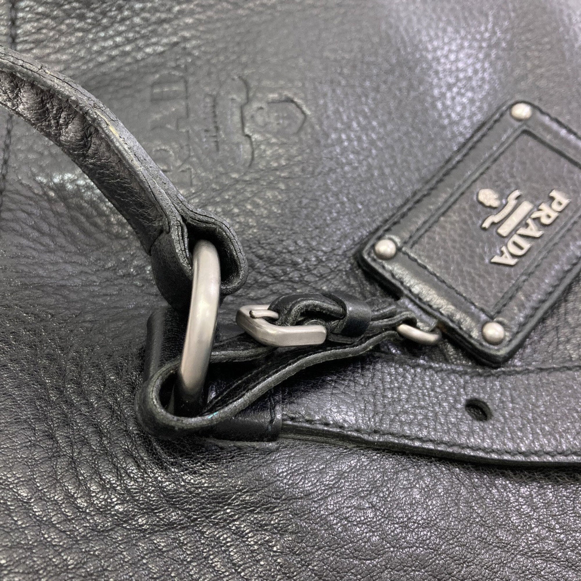 Prada Black Leather Tote Bag (Pre-Owned)