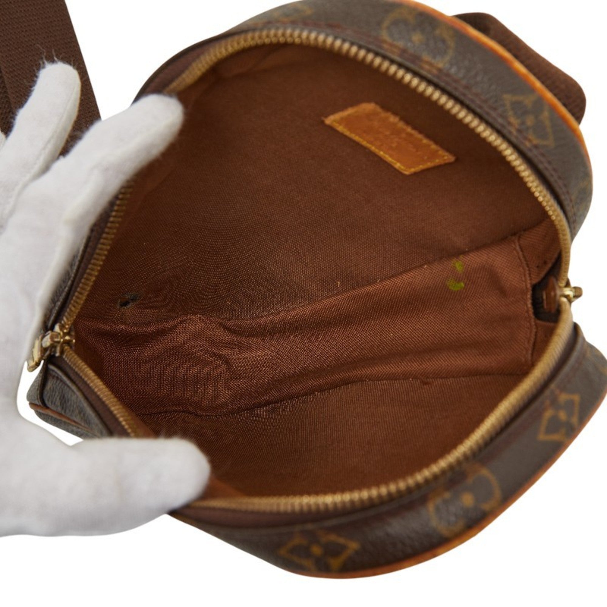 Louis Vuitton Brown Pvc Leather Sling Bag (Pre-Owned)