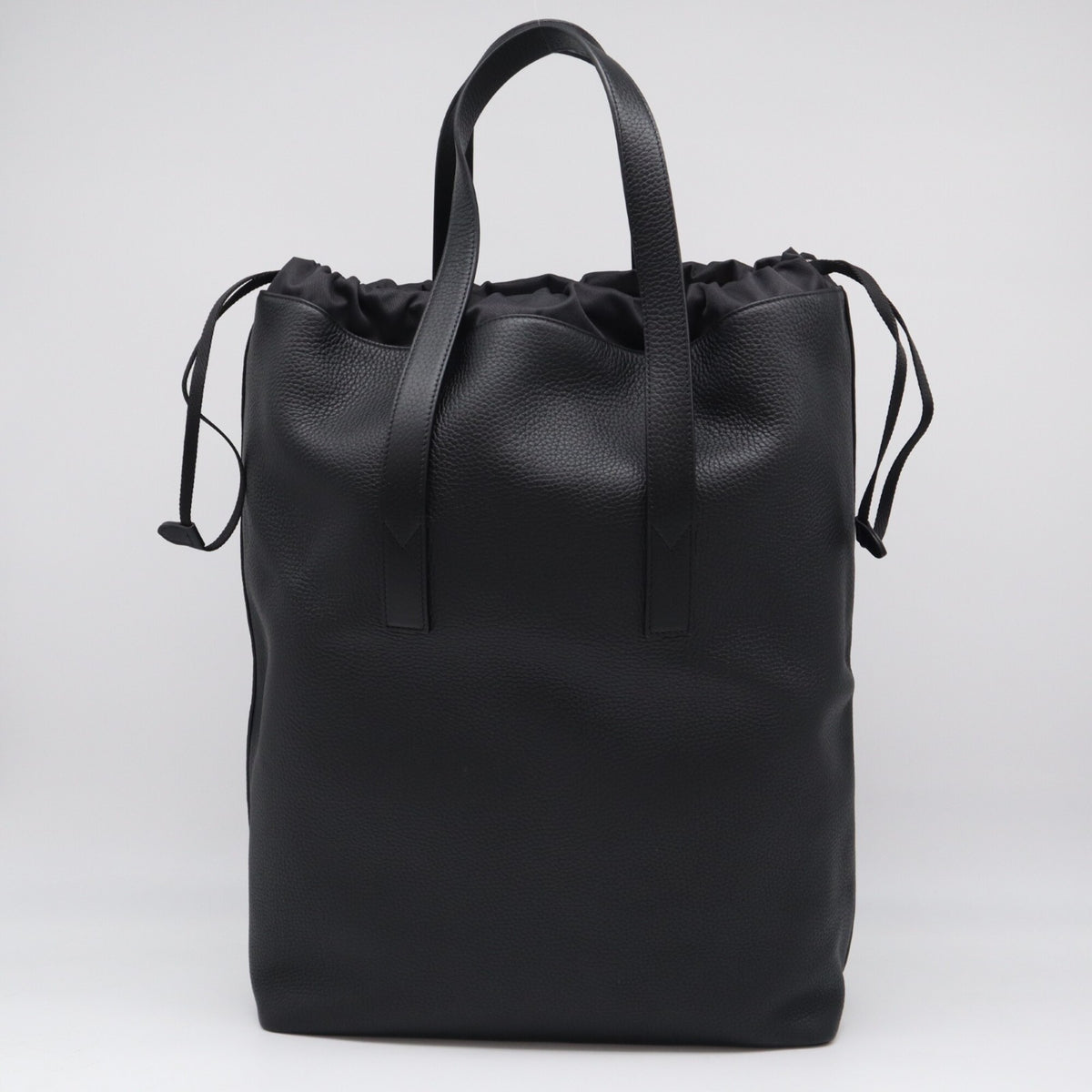 Louis Vuitton Black Gray Leather Tote Bag (Pre-Owned)