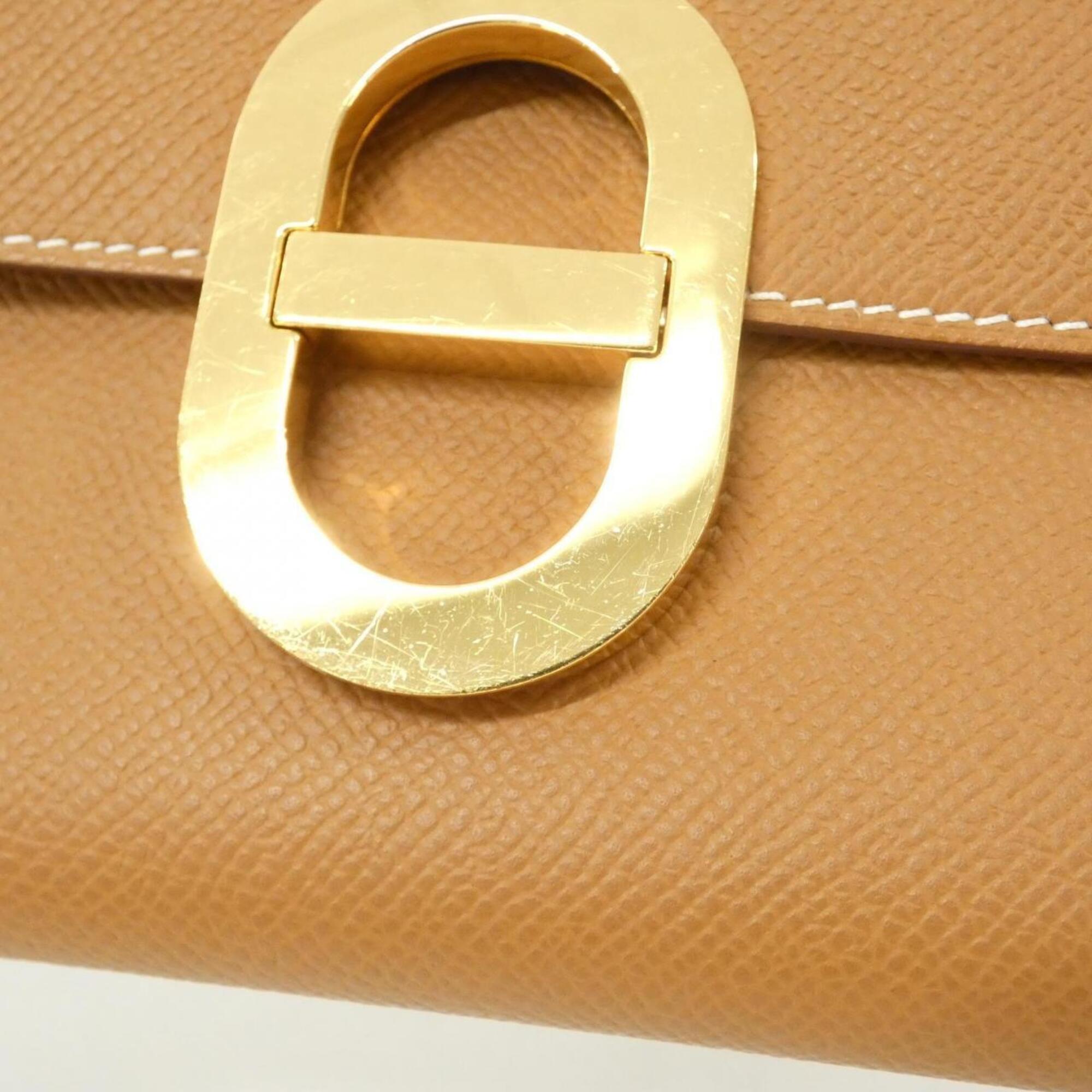 Hermes Gold Epsom Leather Chain/Shoulder Wallet (Pre-Owned)