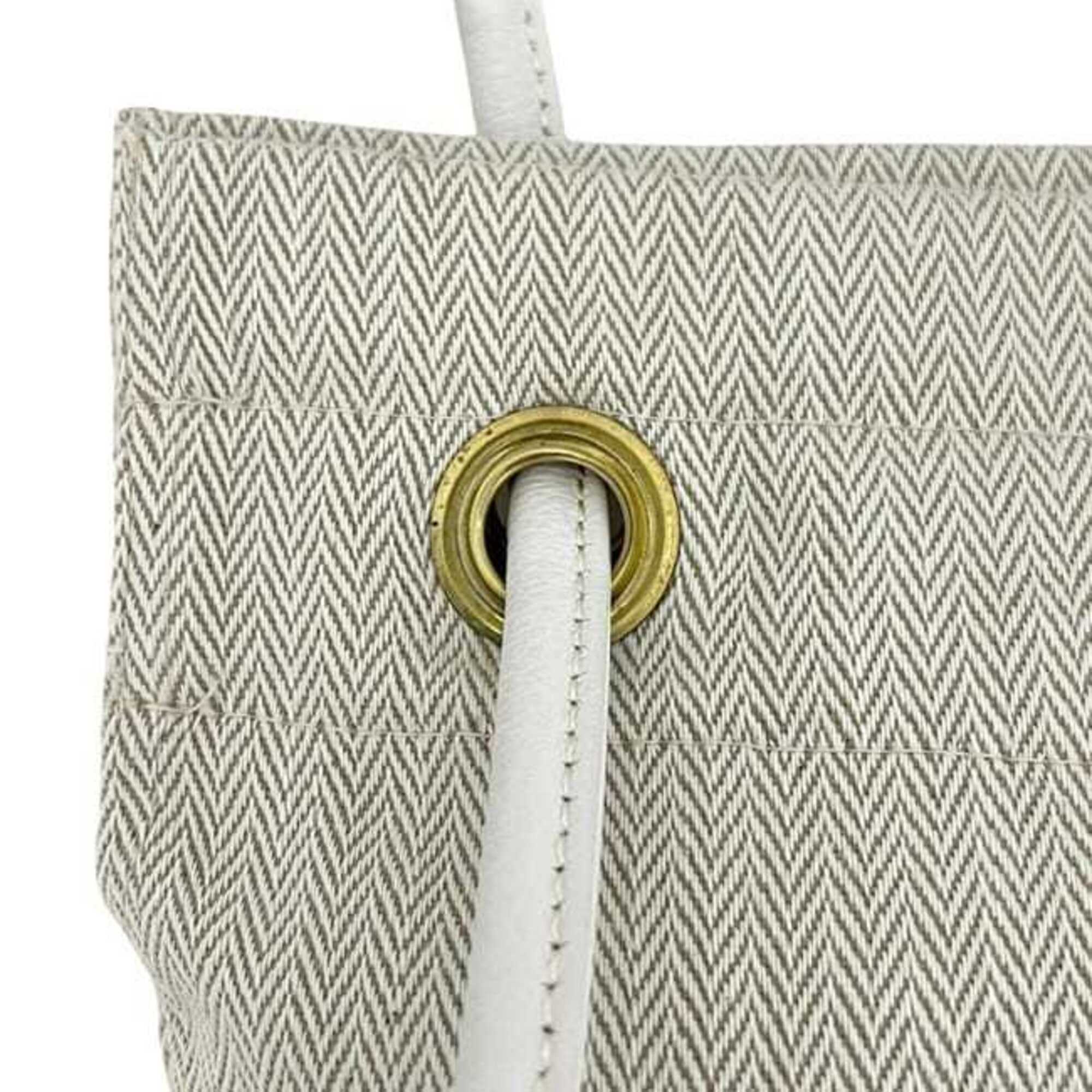 Hermes Beige Natural White Cotton 100% Shoulder Bag Tote Bag (Pre-Owned)
