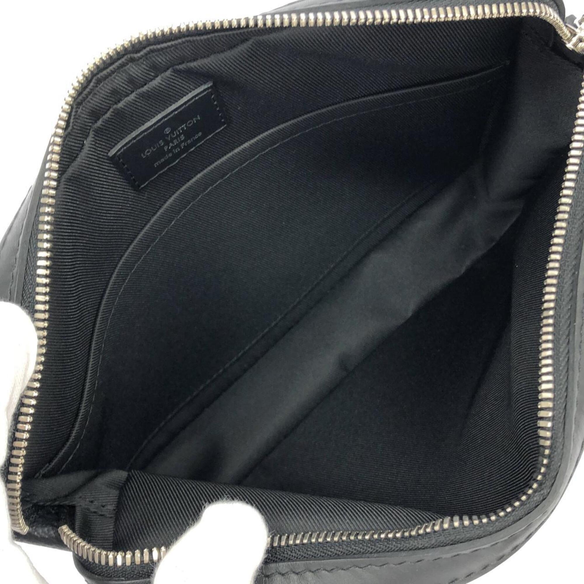 Louis Vuitton Graphite Coated Canvas Pouch Shoulder Bag (Pre-Owned)