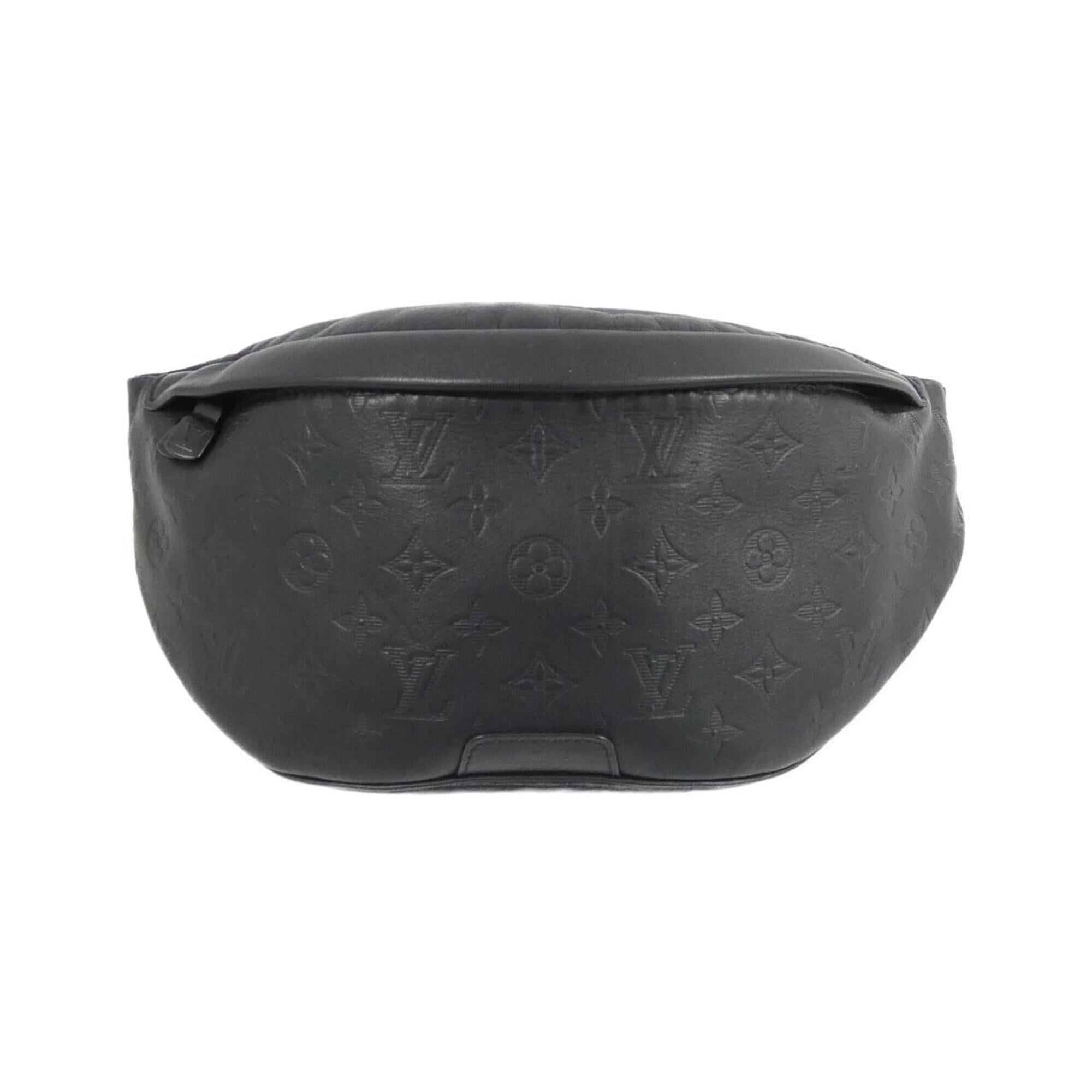 Louis Vuitton Black Leather Fanny Pack Shoulder Bag Sling Bag (Pre-Owned)