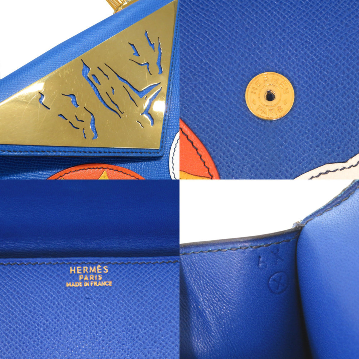 Hermes Blue Courchevel Leather Handbag (Pre-Owned)