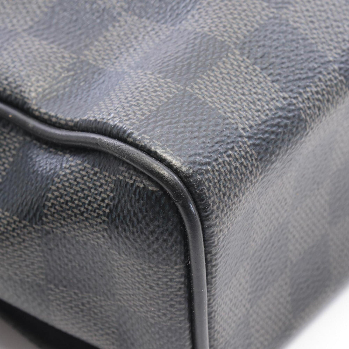 Louis Vuitton Black Coated Canvas Leather Handbag Shoulder Bag (Pre-Owned)