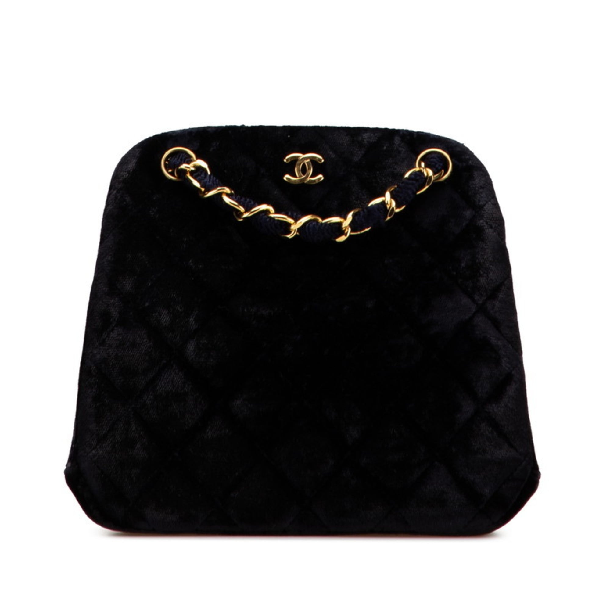 Chanel Matelasse Navy Suede Tote Bag (Pre-Owned)