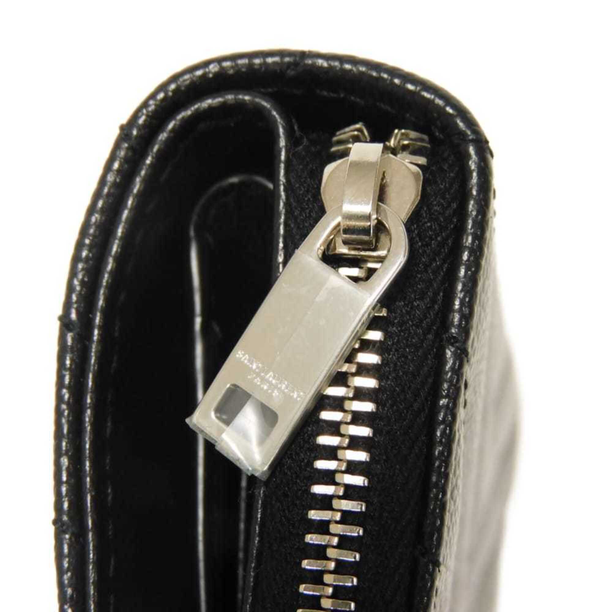 Yves Saint Laurent Black Leather Wallet (Bi-Fold) (Pre-Owned)