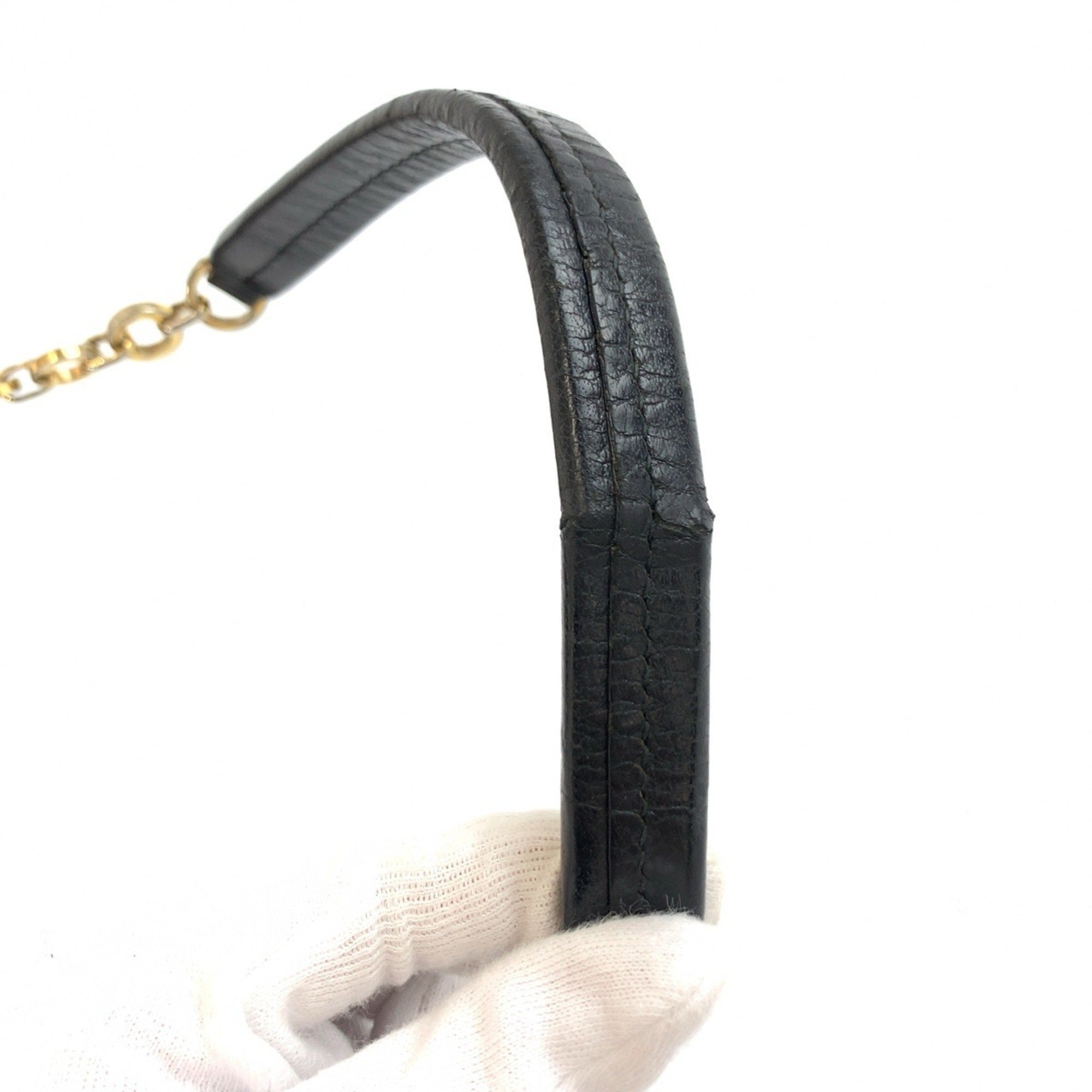 Salvatore Ferragamo Black Leather Shoulder Bag Tote Bag (Pre-Owned)