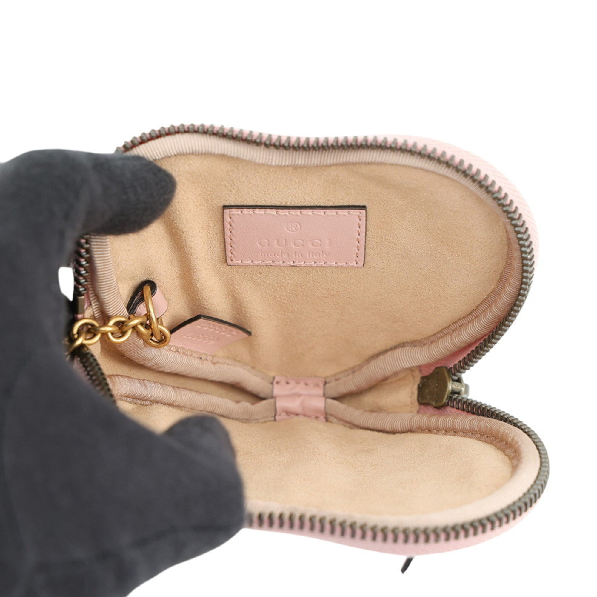 Gucci Pink Leather Coin Purse/Coin Case (Pre-Owned)